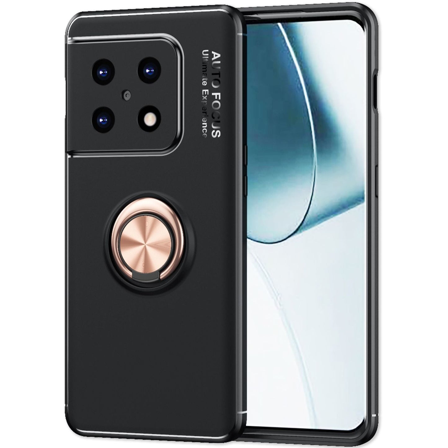 Matte black ring case for OnePlus 10 Pro - silicone phone case/smartphone case