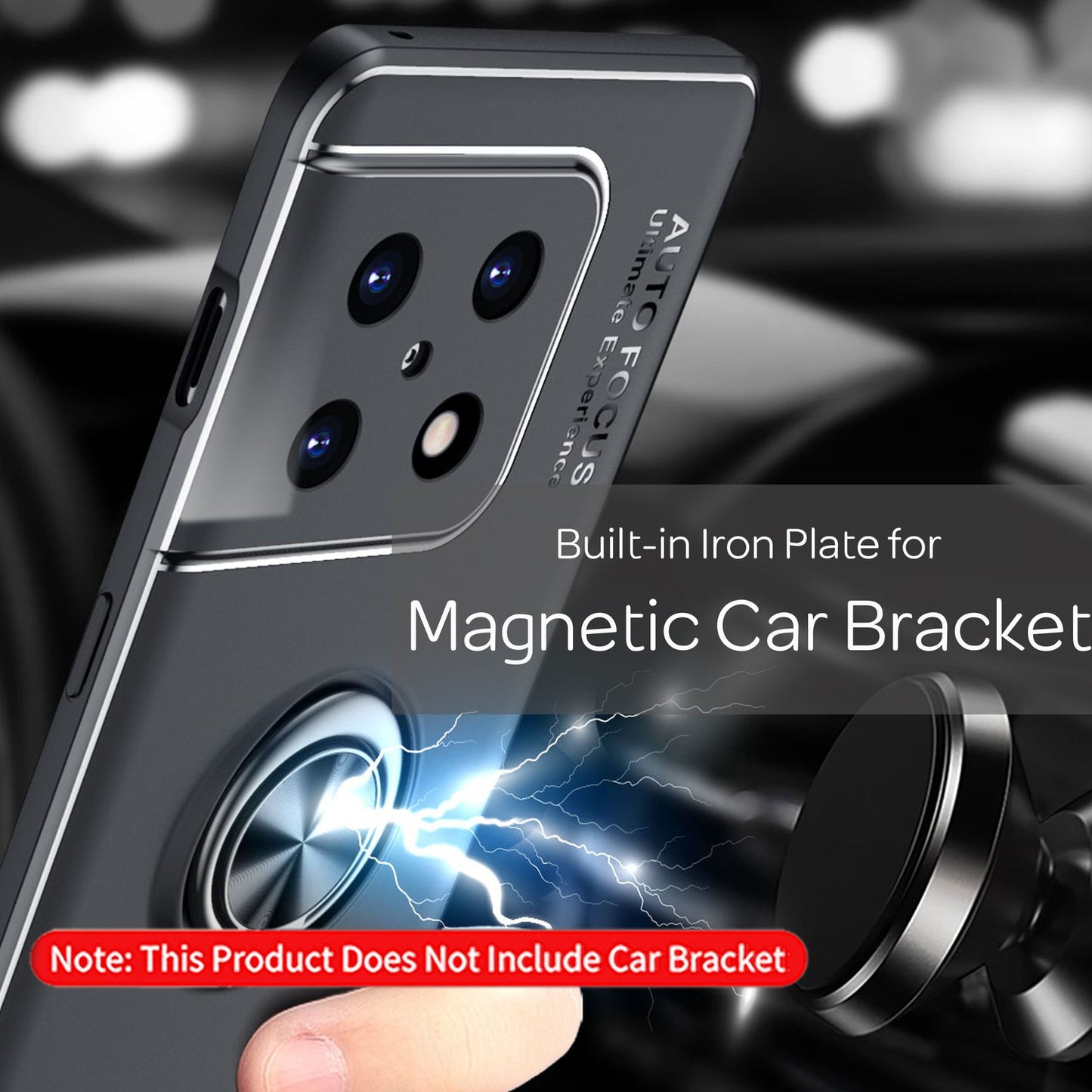 Matte black ring case for OnePlus 10 Pro - silicone phone case/smartphone case