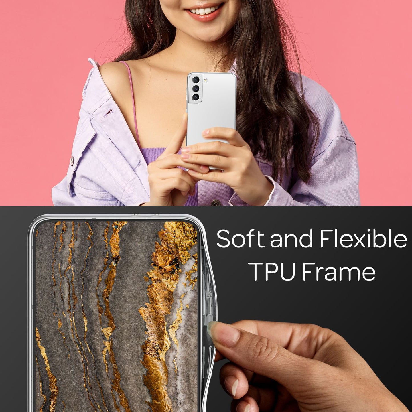 NALIA for Samsung Galaxy S22 Plus - Mirror Phone Case Glass Cover