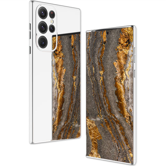 For Samsung Galaxy S22 Ultra - Tempered Glass Case Clear Mirror Effect