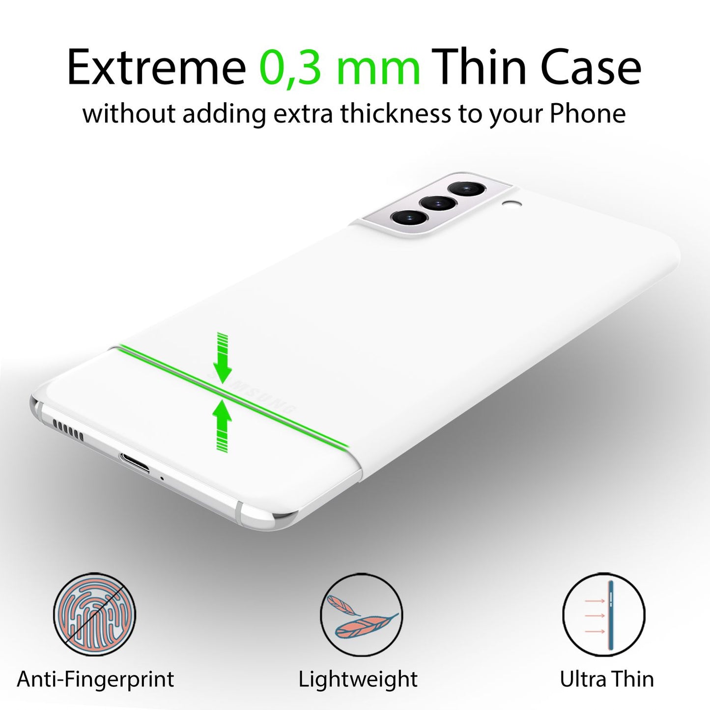 For Samsung Galaxy S22 Plus - Extra Thin Hard Case Ultra Slim Phone Case Cover