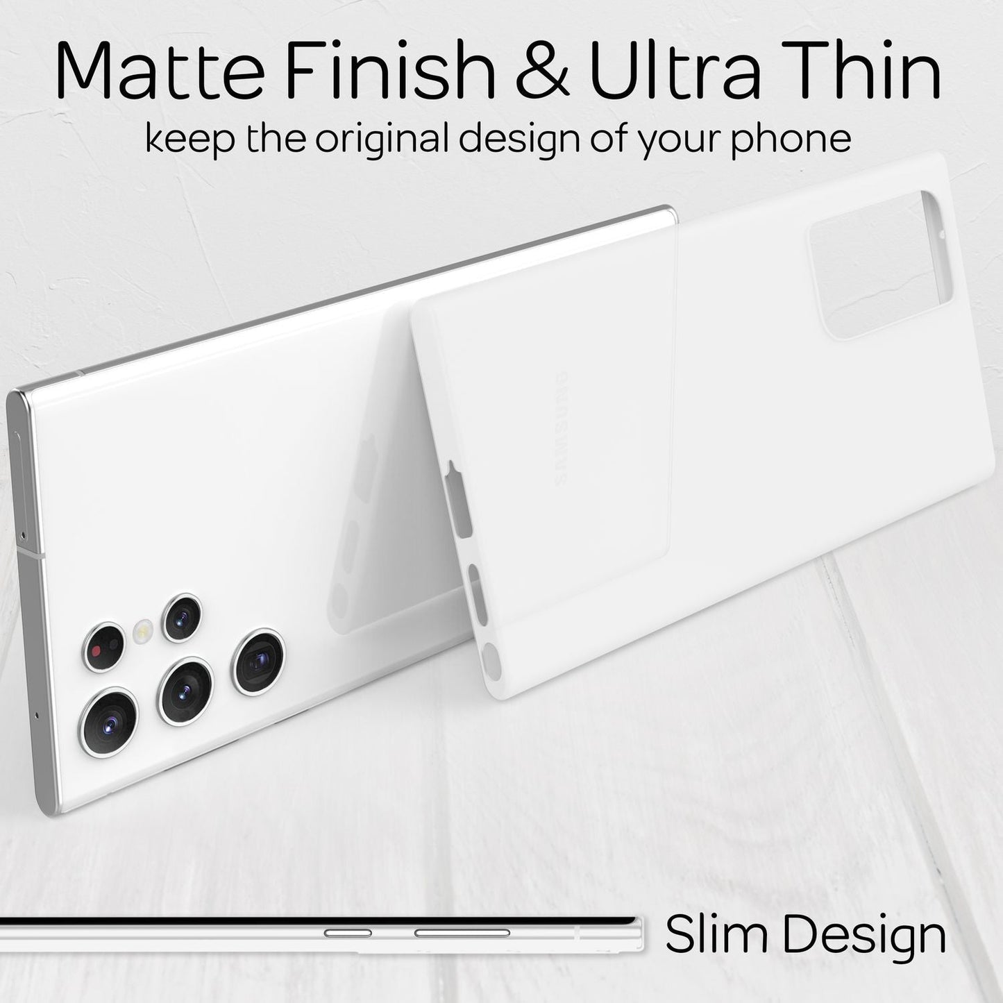 For Samsung Galaxy S22 Ultra - Extra Thin Hard Case Ultra Slim Phone Case Cover