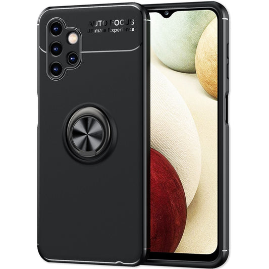 For Samsung Galaxy A13 - Matte Black Ring Case with Stand Function