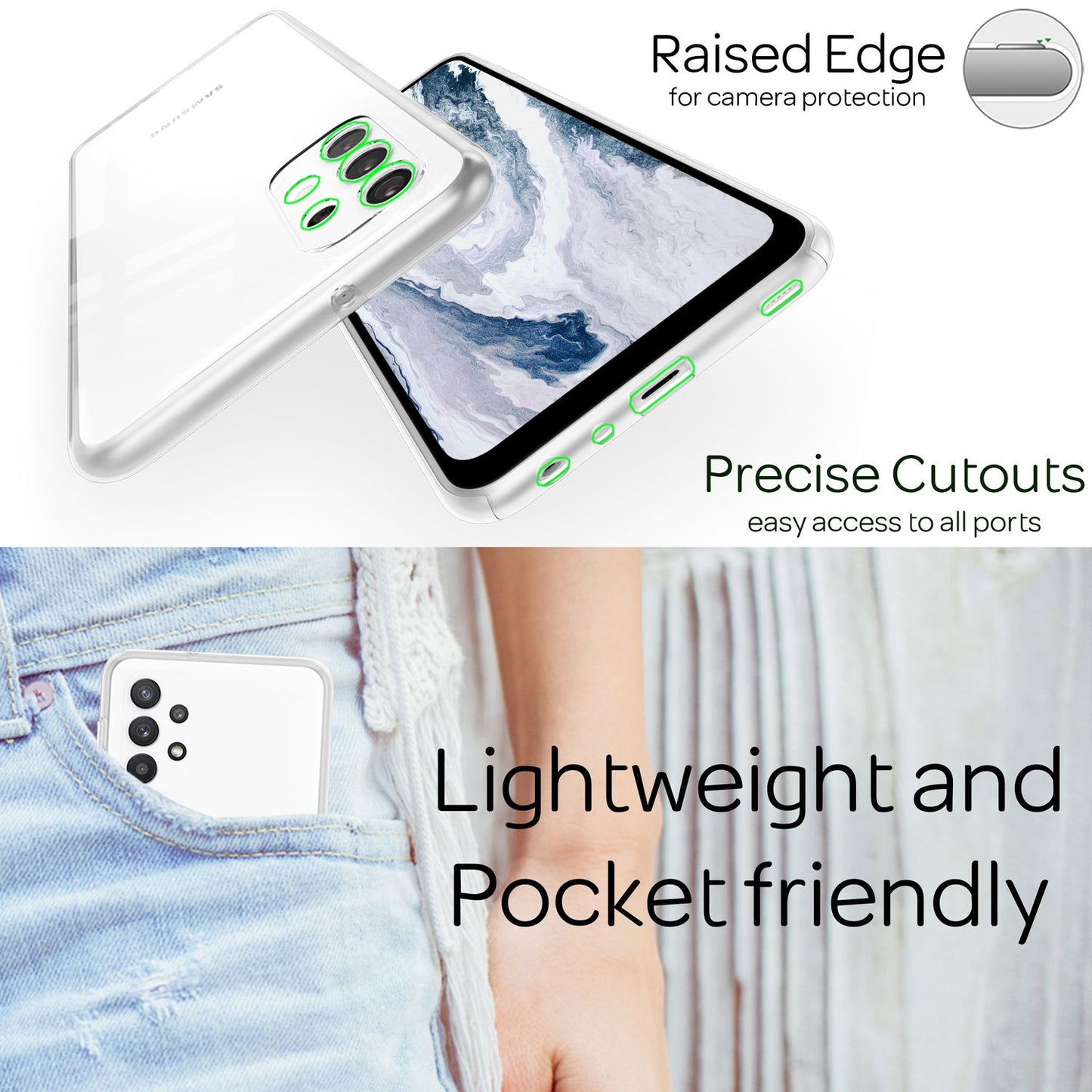 Für Samsung Galaxy A13 - Klare 360° Schutzhülle Anti-Gelb Robust Etui