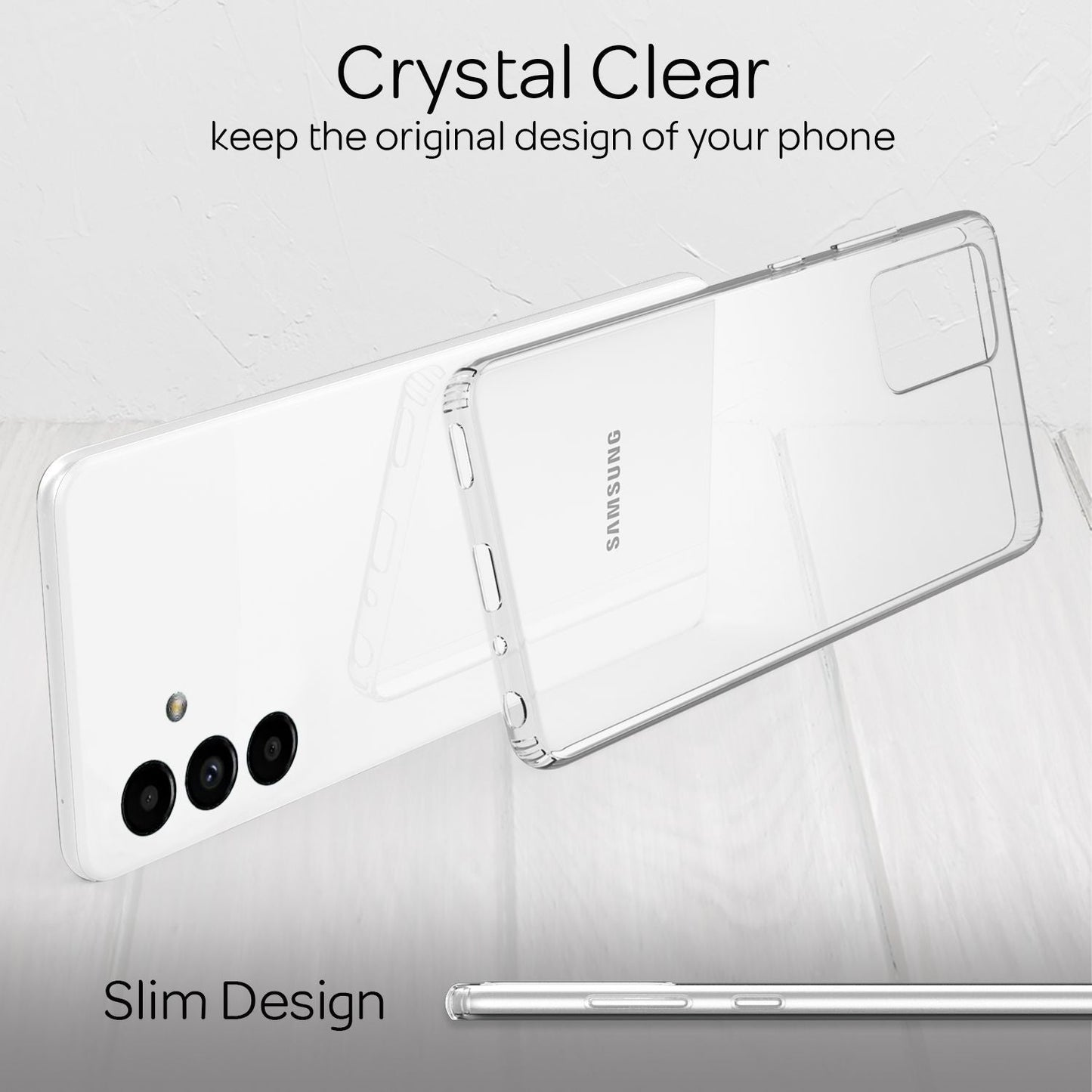 Case for Samsung Galaxy A13 5G, Clear, Anti-Yellowing, Scratch-Resistant Hard Case Protective Cover