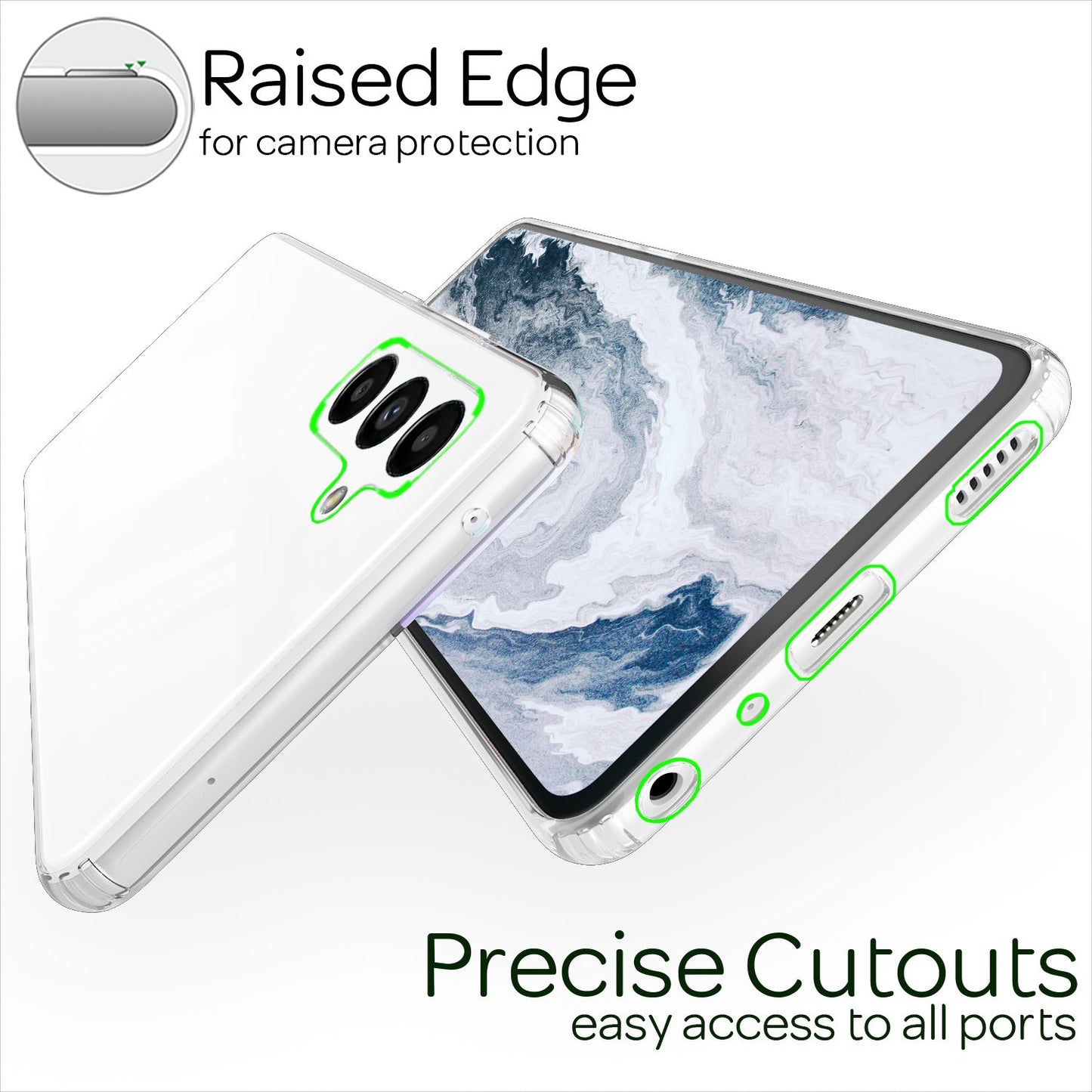 Case for Samsung Galaxy A13 5G, Clear, Anti-Yellowing, Scratch-Resistant Hard Case Protective Cover