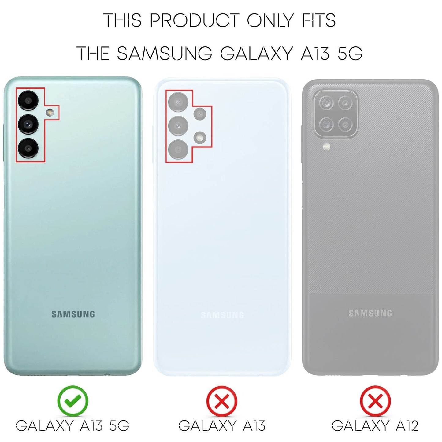 Case for Samsung Galaxy A13 5G, leather look cover, silicone case, protective cover