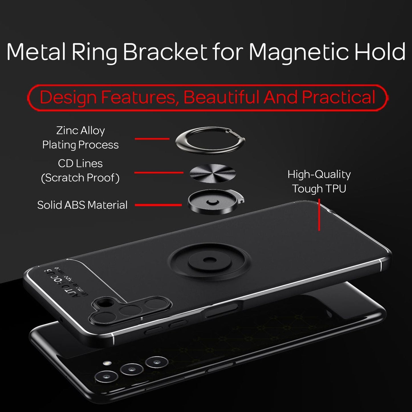 Case for Samsung Galaxy A13 5G Ring Case Stand Cover Protective Case