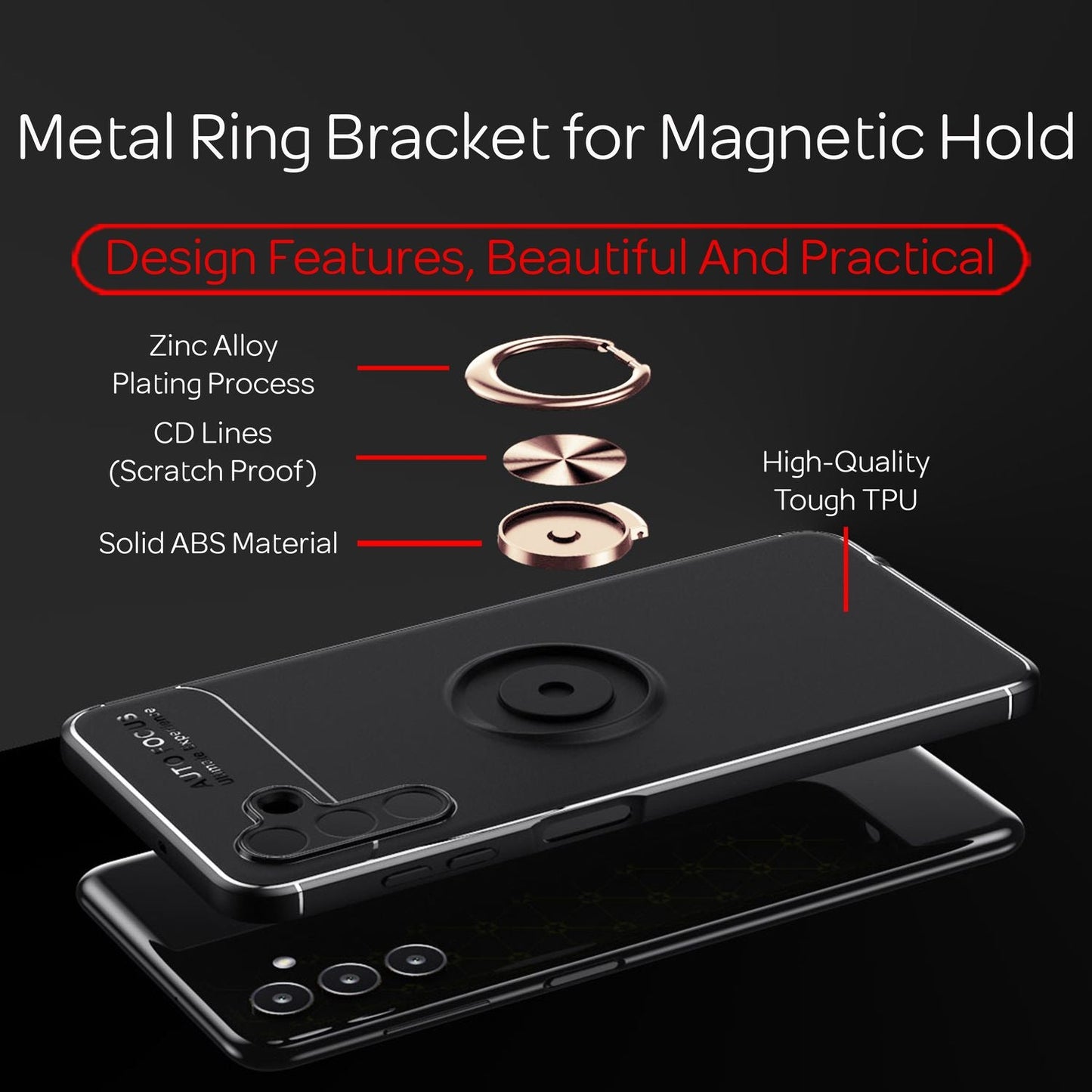 Case for Samsung Galaxy A13 5G Ring Case Stand Cover Protective Case