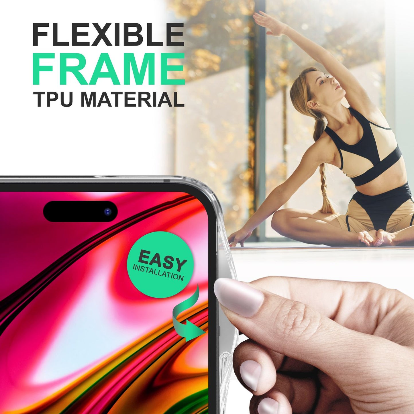 Case for iPhone 14 Pro Max - Clear Scratch-Resistant Transparent Hard Case &amp; TPU Silicone