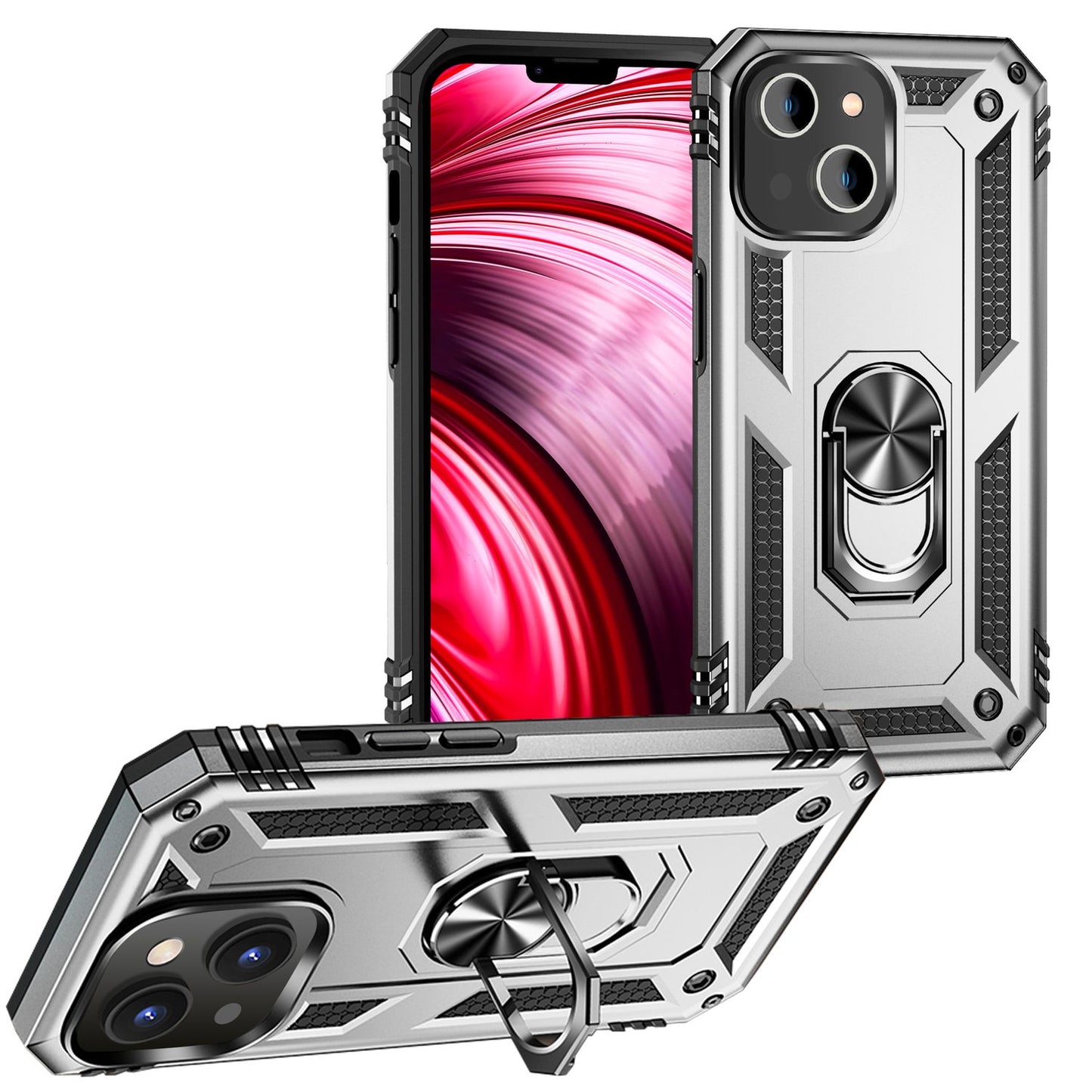 Ring Case for iPhone 14 Plus - Military Protection Shockproof Outdoor Hard Case Cover