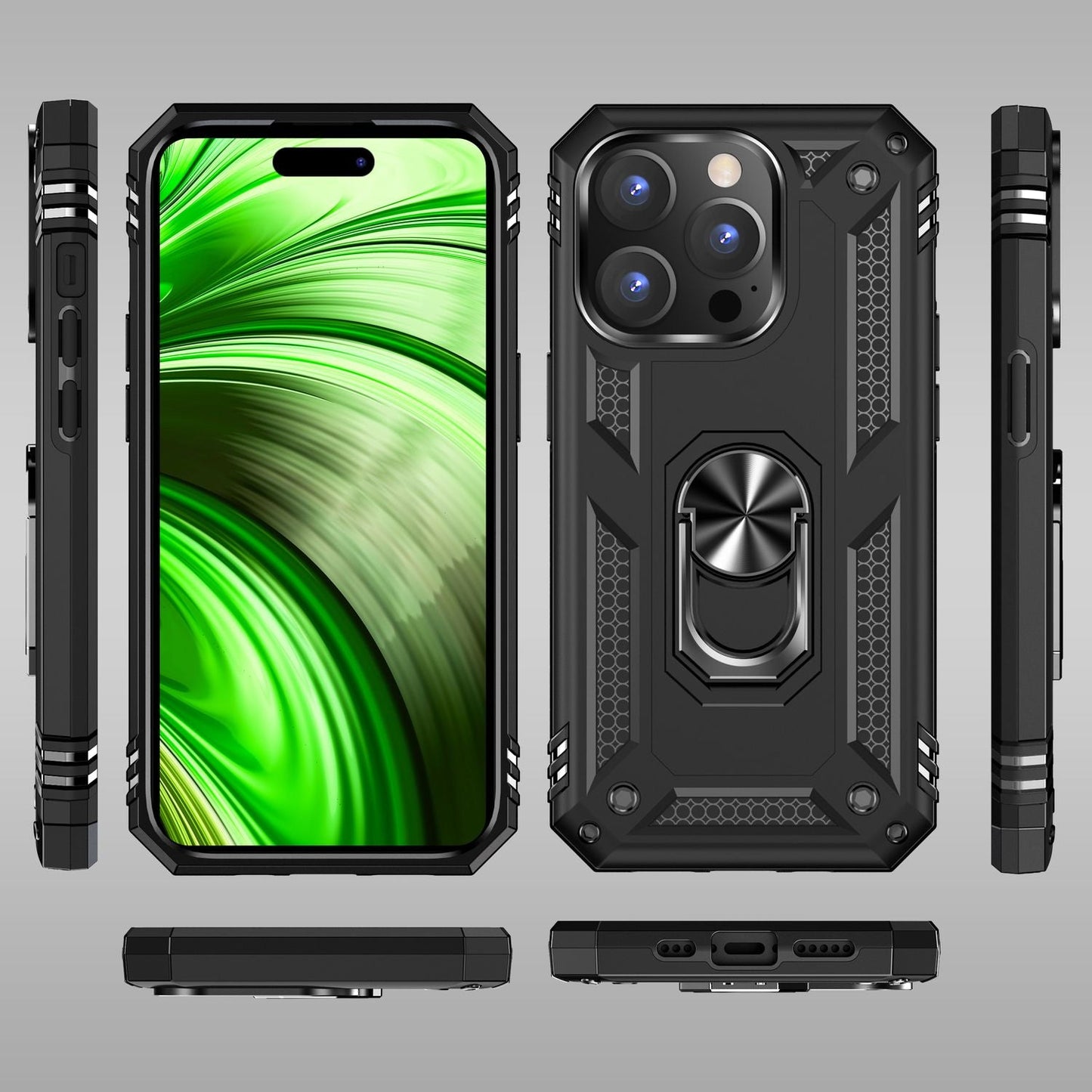 Ring Case for iPhone 14 Pro - Military Protection Shockproof Outdoor Hard Case Cover