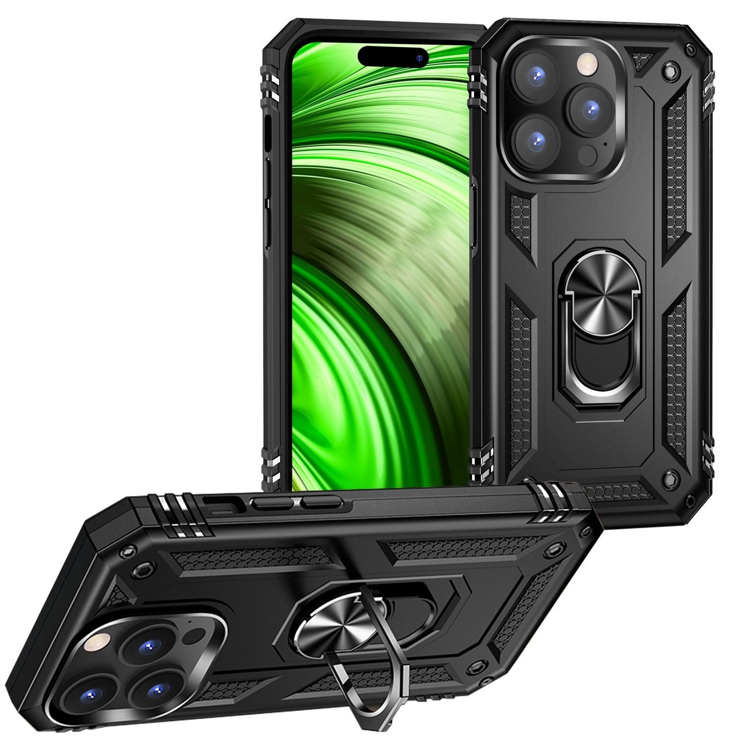 Ring Case for iPhone 14 Pro Max - Military Protection Shockproof Outdoor Hard Case