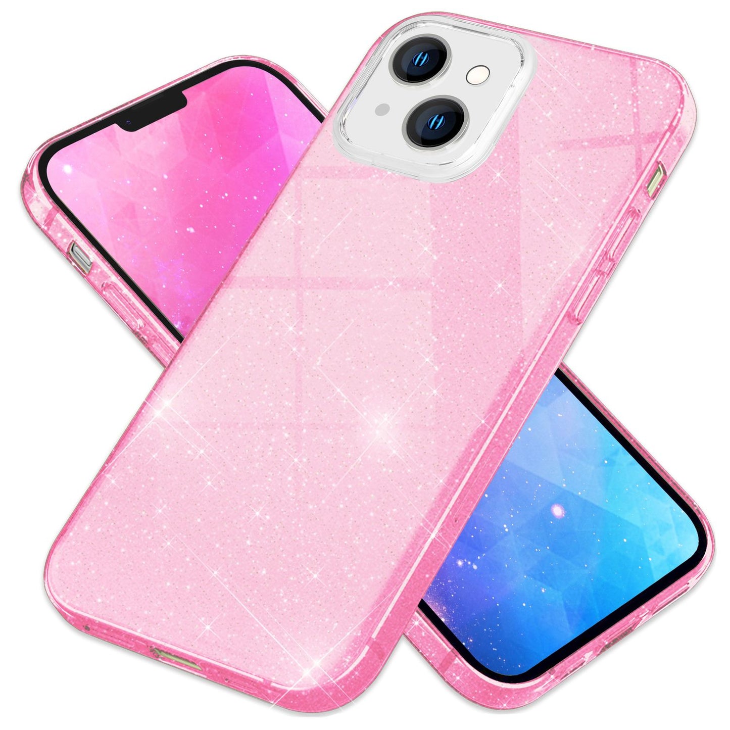 Hülle für iPhone 14 - Glitzer Cover Verstärkte Silikon Handyhülle Glitter Case