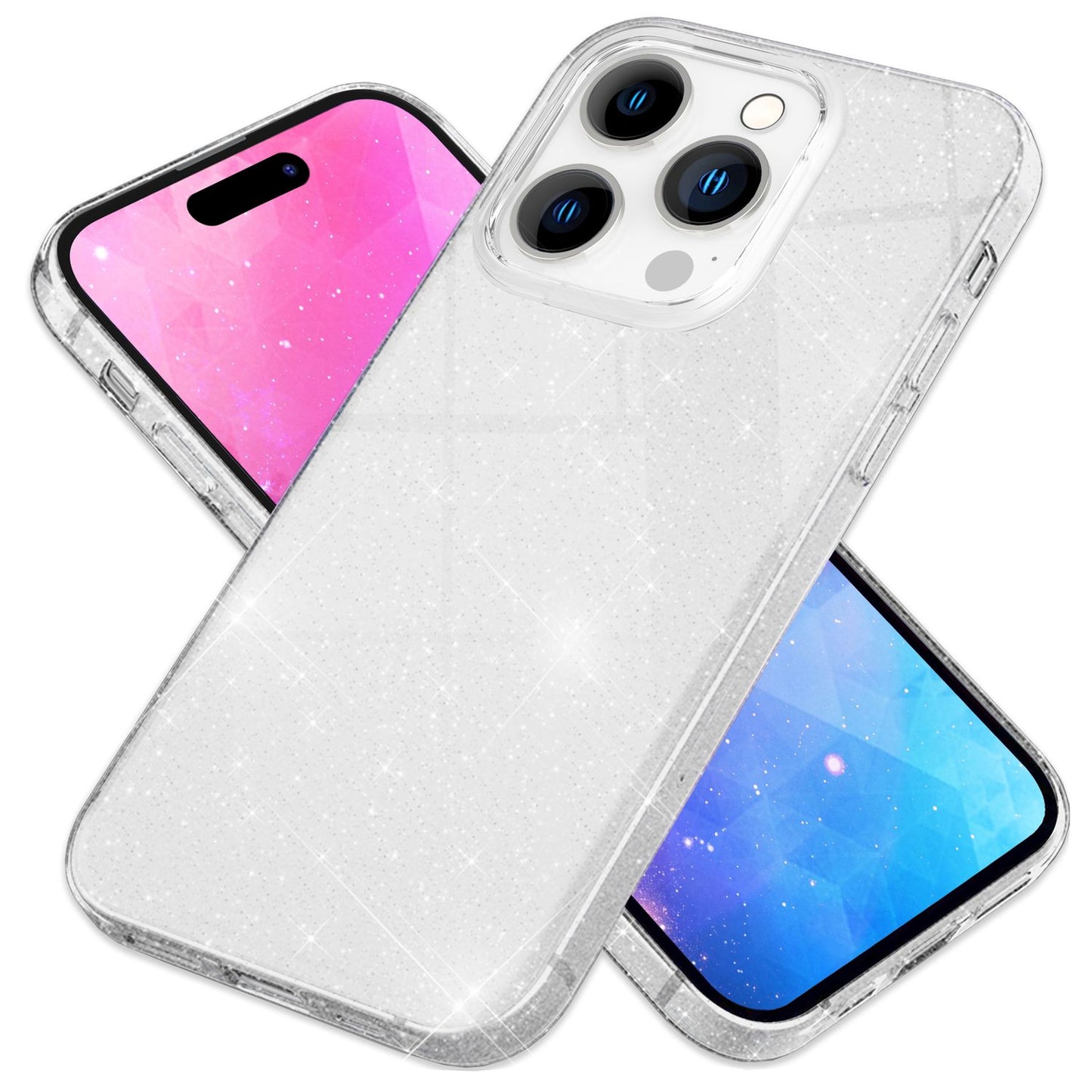 Case for iPhone 14 Pro Max - Glitter Silicone Phone Case Diamond Glitter Case