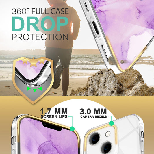 360° Case for iPhone 14 Plus - Clear Transparent Full Cover Case with Display Protection