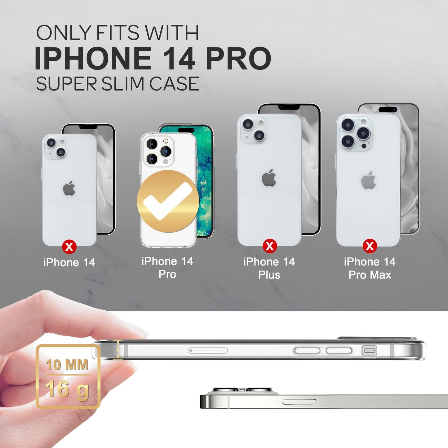 Case for iPhone 14 Pro - Clear Transparent Anti-Yellowing Slim Clear Case Phone Case