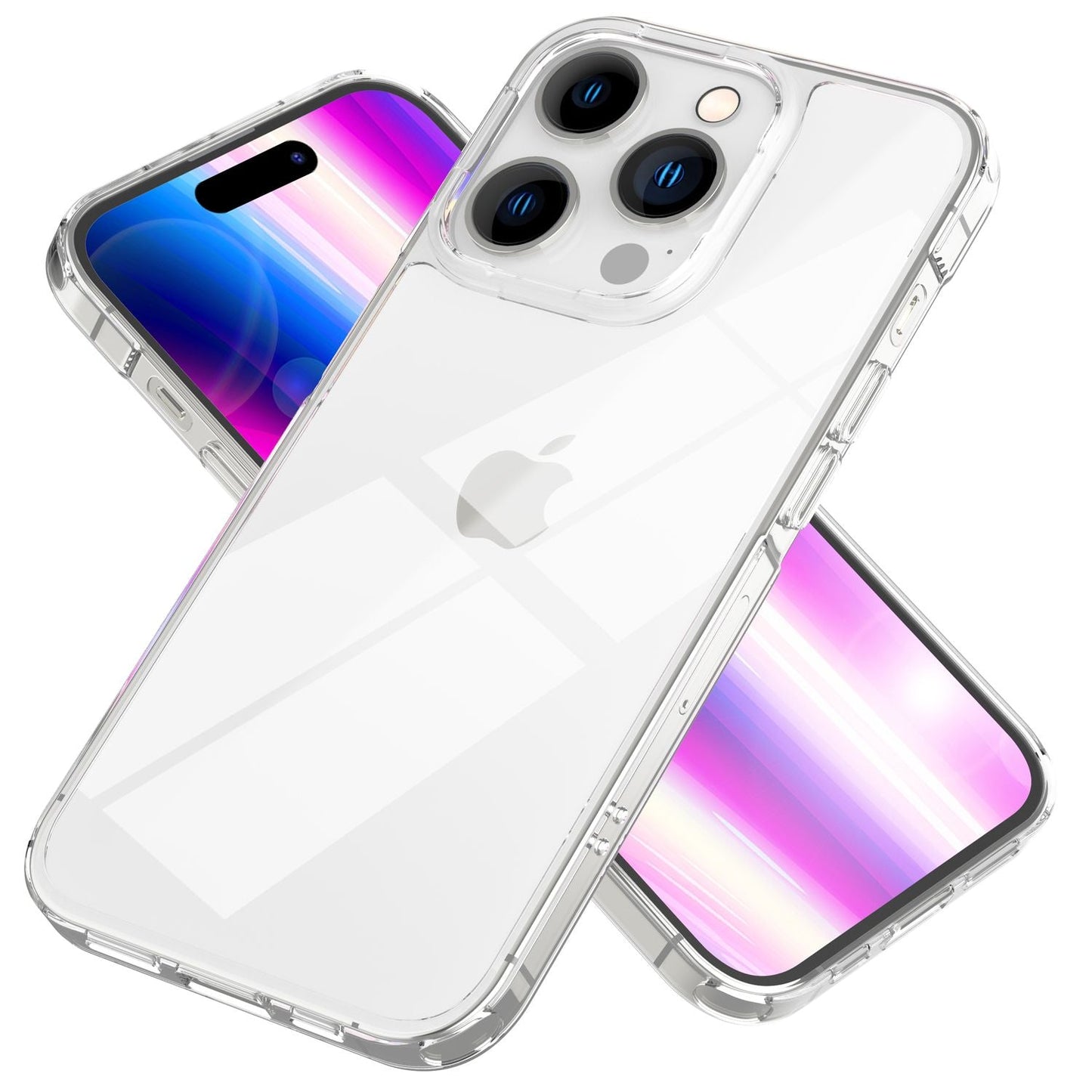 Klare Hülle für iPhone 14 Pro Max - Transparent Kratzfest Anti-Gelb Acryl Cover