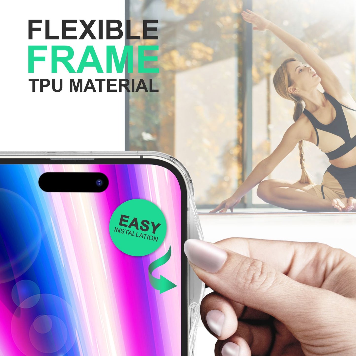 Klare Hülle für iPhone 14 Pro Max - Transparent Kratzfest Anti-Gelb Acryl Cover