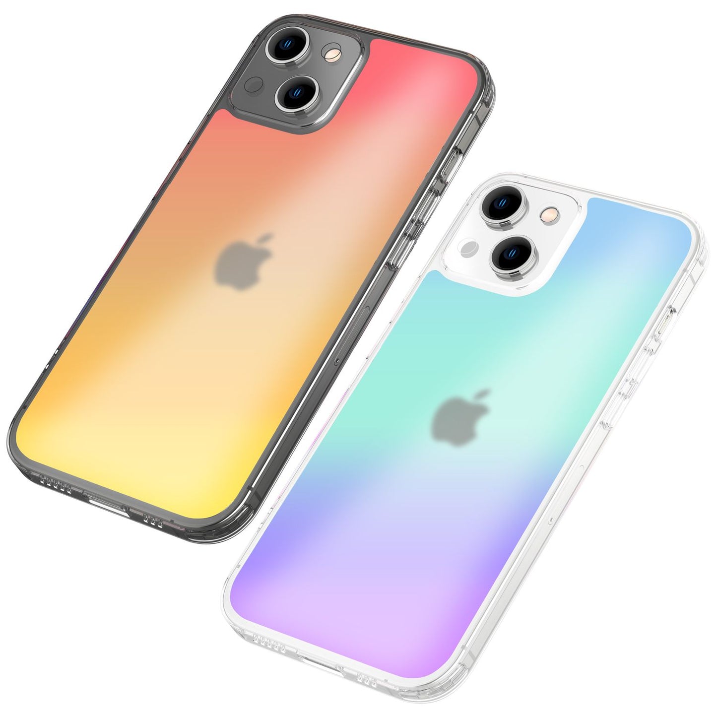 For iPhone 14 Plus Case Color Changing Translucent Colorful Phone Case Protective Case