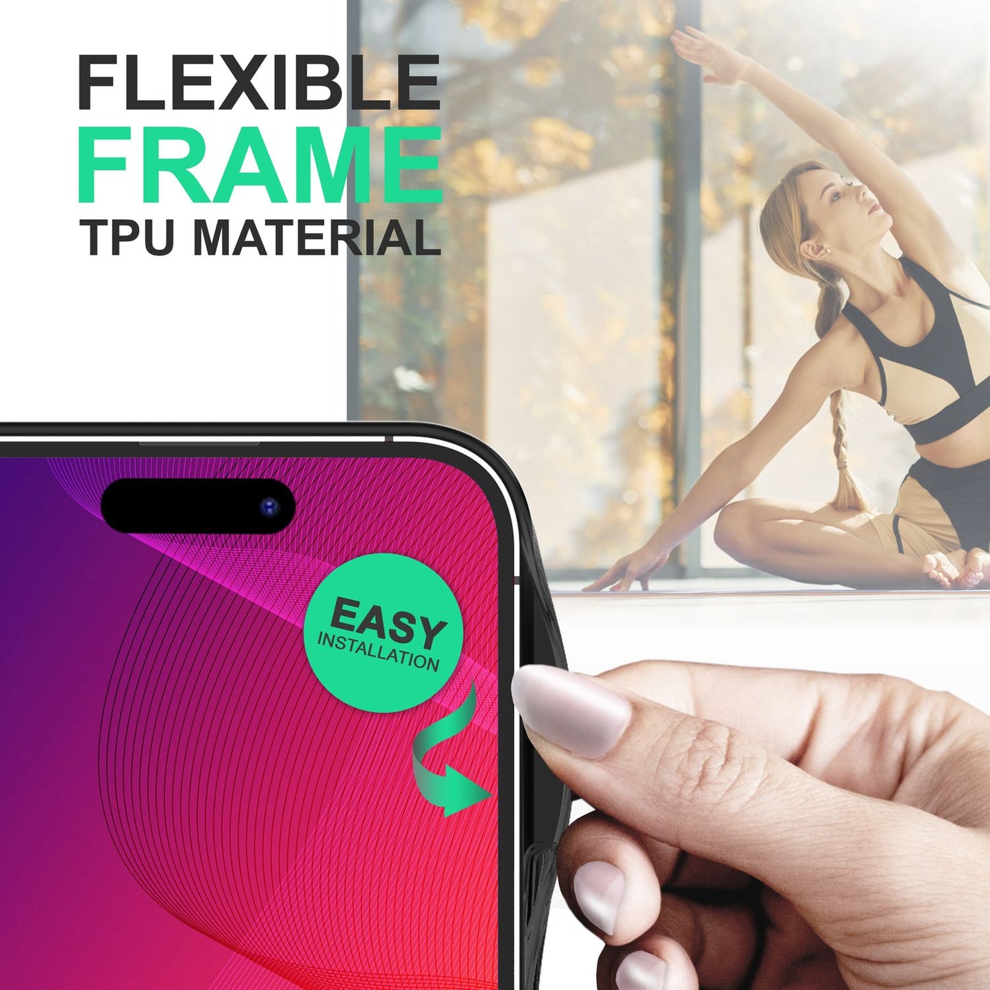 Hybrid Case for iPhone 14 Pro Max - Clear Transparent Acrylic Cover Protective Frame