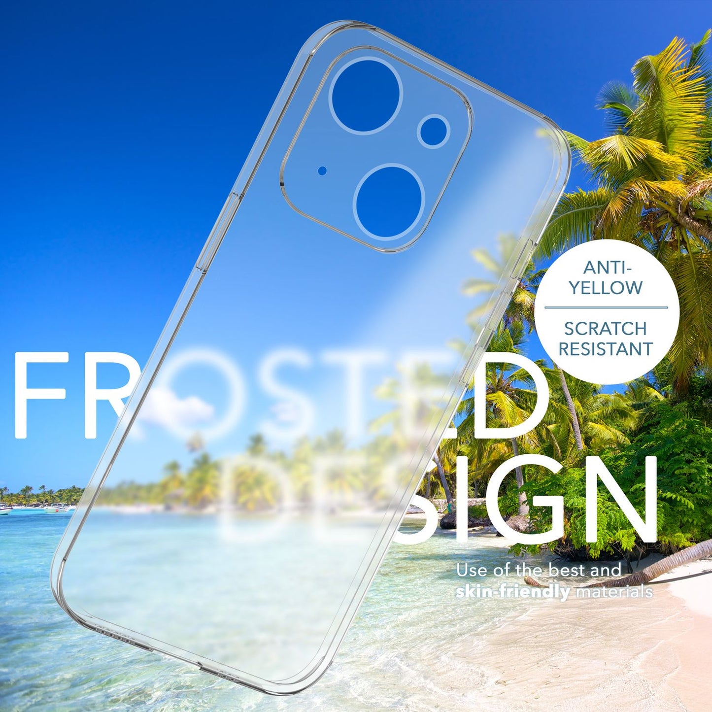 Ultra-thin case for iPhone 14 Plus, slim 0.3mm transparent protective phone case