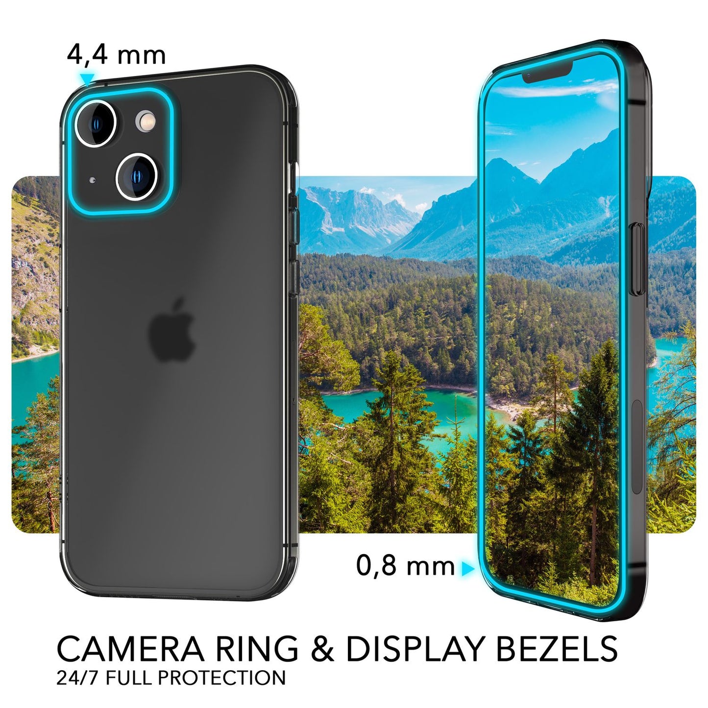 Ultra-thin case for iPhone 14 Plus, slim 0.3mm transparent protective phone case