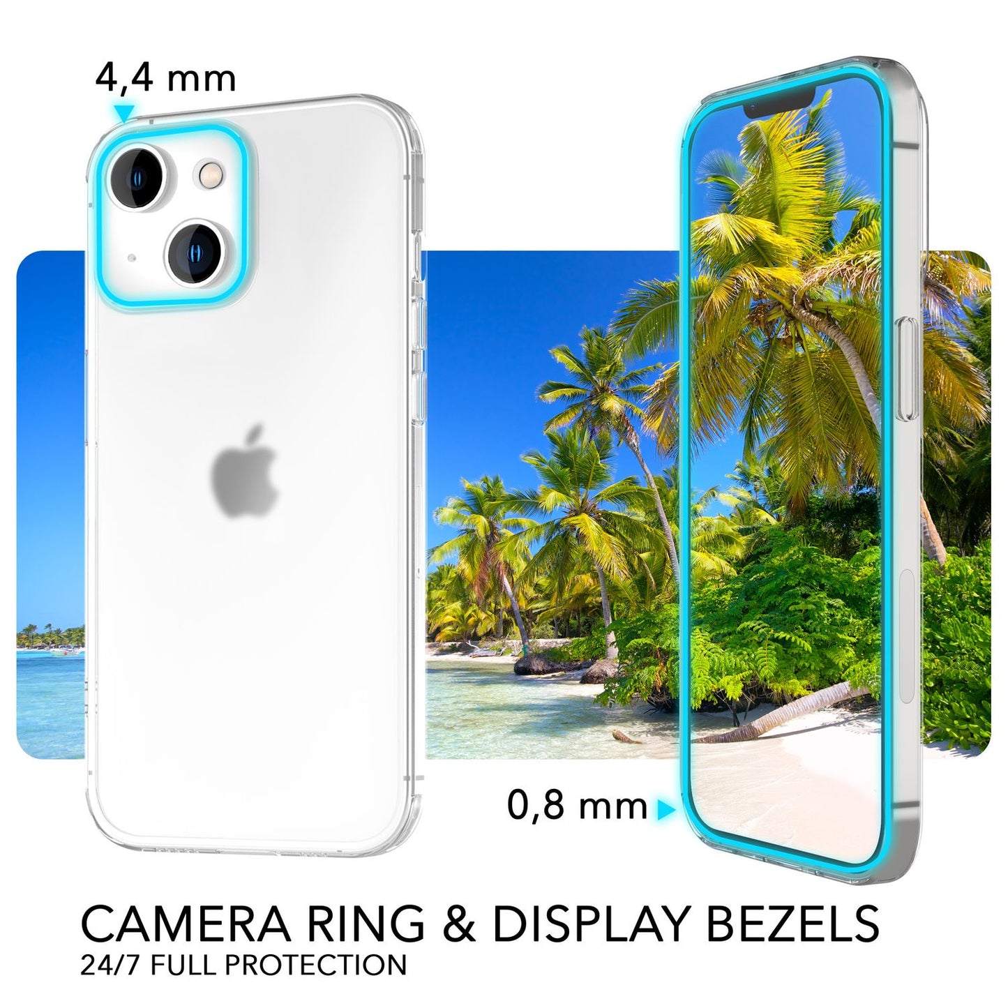 Ultra-thin case for iPhone 14 Plus, slim 0.3mm transparent protective phone case