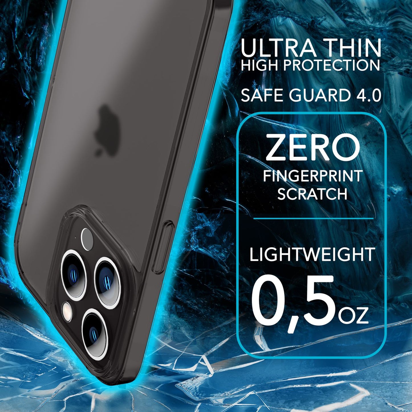 Ofurþunnt hulstur fyrir iPhone 14 Pro Max, þunnt 0,3 mm gegnsætt símahulstur