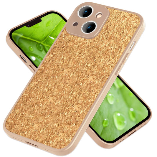 Hülle mit Natur Kork für iPhone 14, Schutzhülle TPU Handyhülle Cover Cork Case
