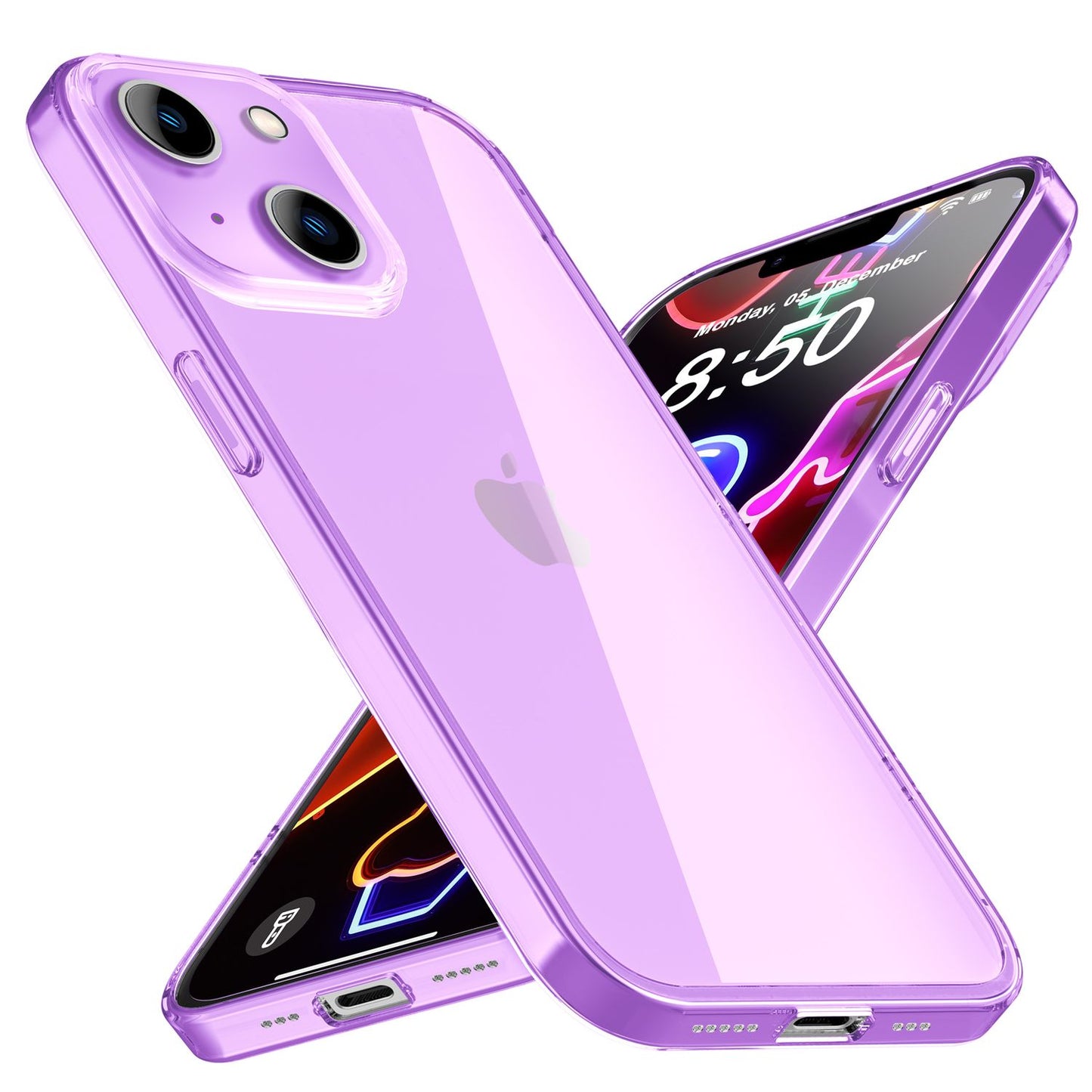 Neon Case for iPhone 14, Translucent Colorful Luminous Phone Case Protective Case