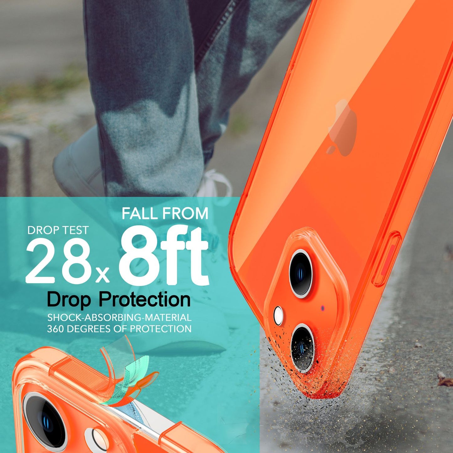 Neon Case for iPhone 14, Translucent Colorful Luminous Phone Case Protective Case