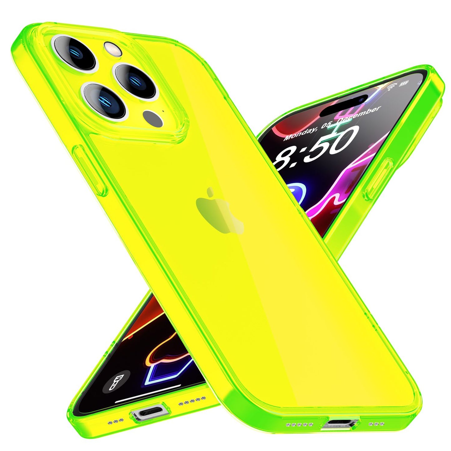 Neon Case for iPhone 14 Pro, Translucent Colorful Phone Case Cover Protective Case