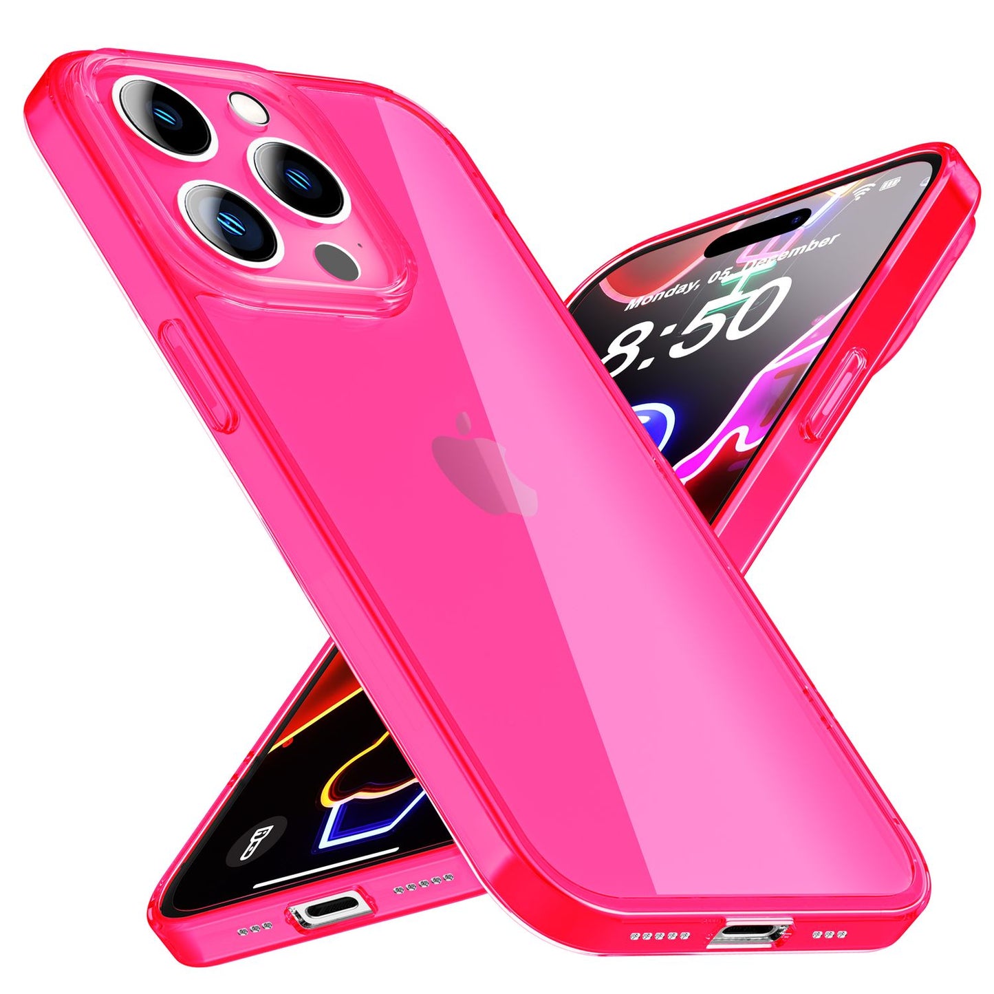 Neon Case for iPhone 14 Pro Max, Translucent Colorful TPU Protective Phone Case