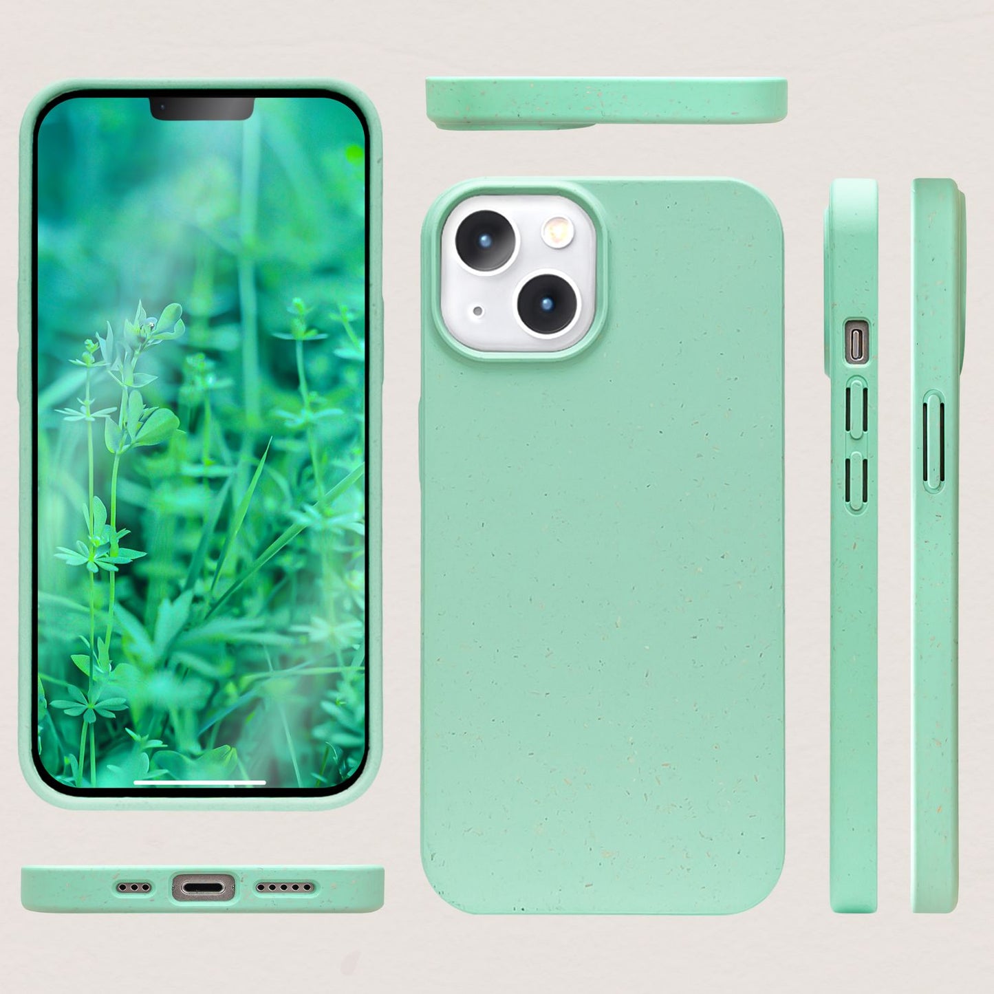 Bio Hülle mit MagSafe für iPhone 14 Plus, Nachhaltig Öko Case Umweltfreundlich