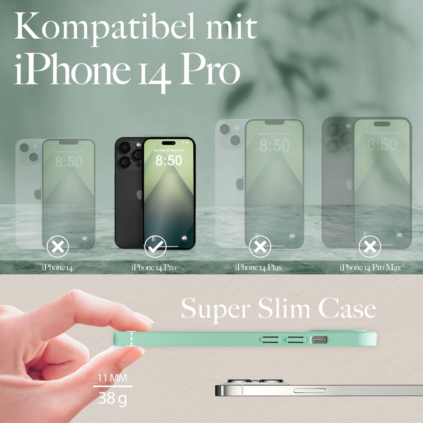Bio case with MagSafe for iPhone 14 Pro, sustainable eco-case, environmentally friendly