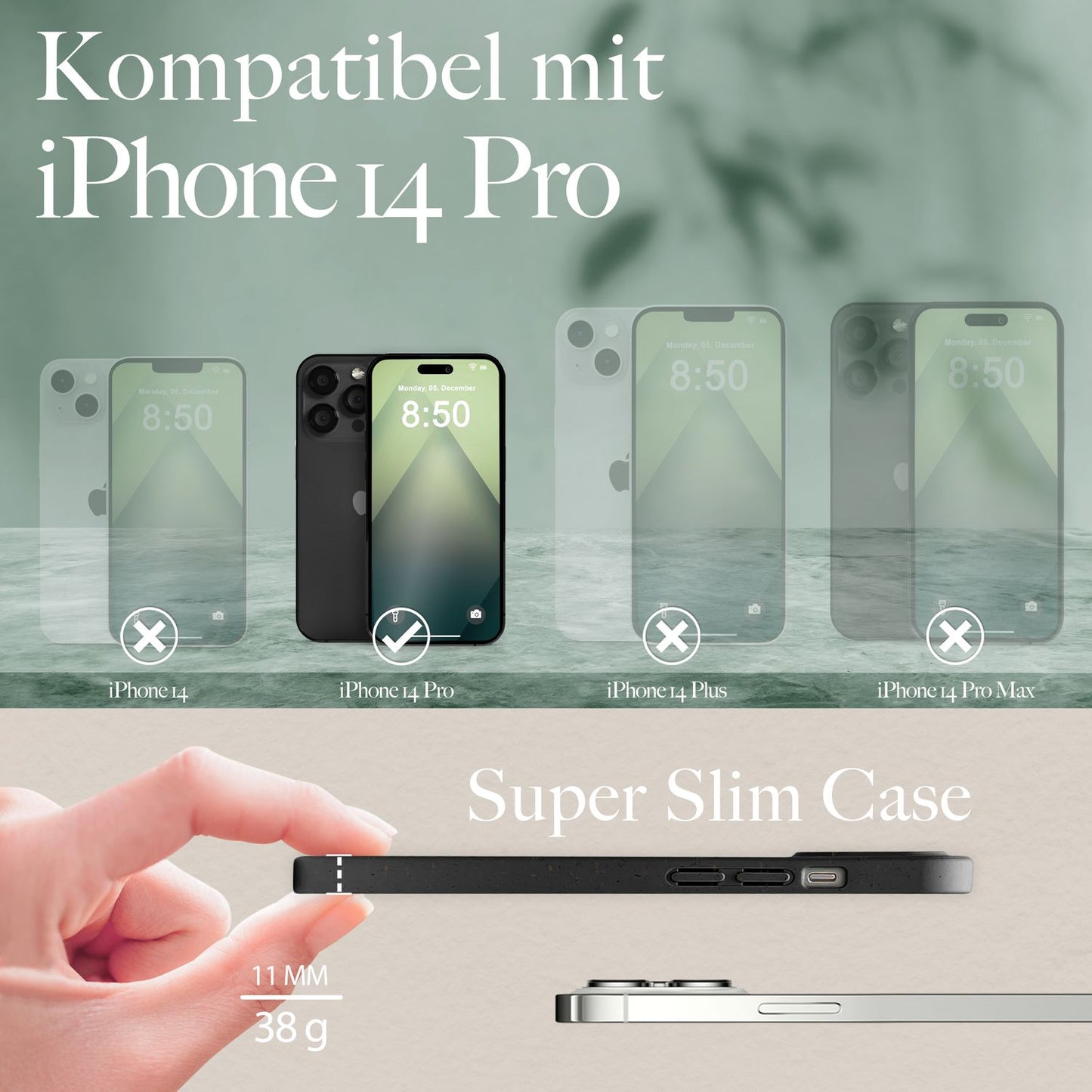 Bio case with MagSafe for iPhone 14 Pro, sustainable eco-case, environmentally friendly