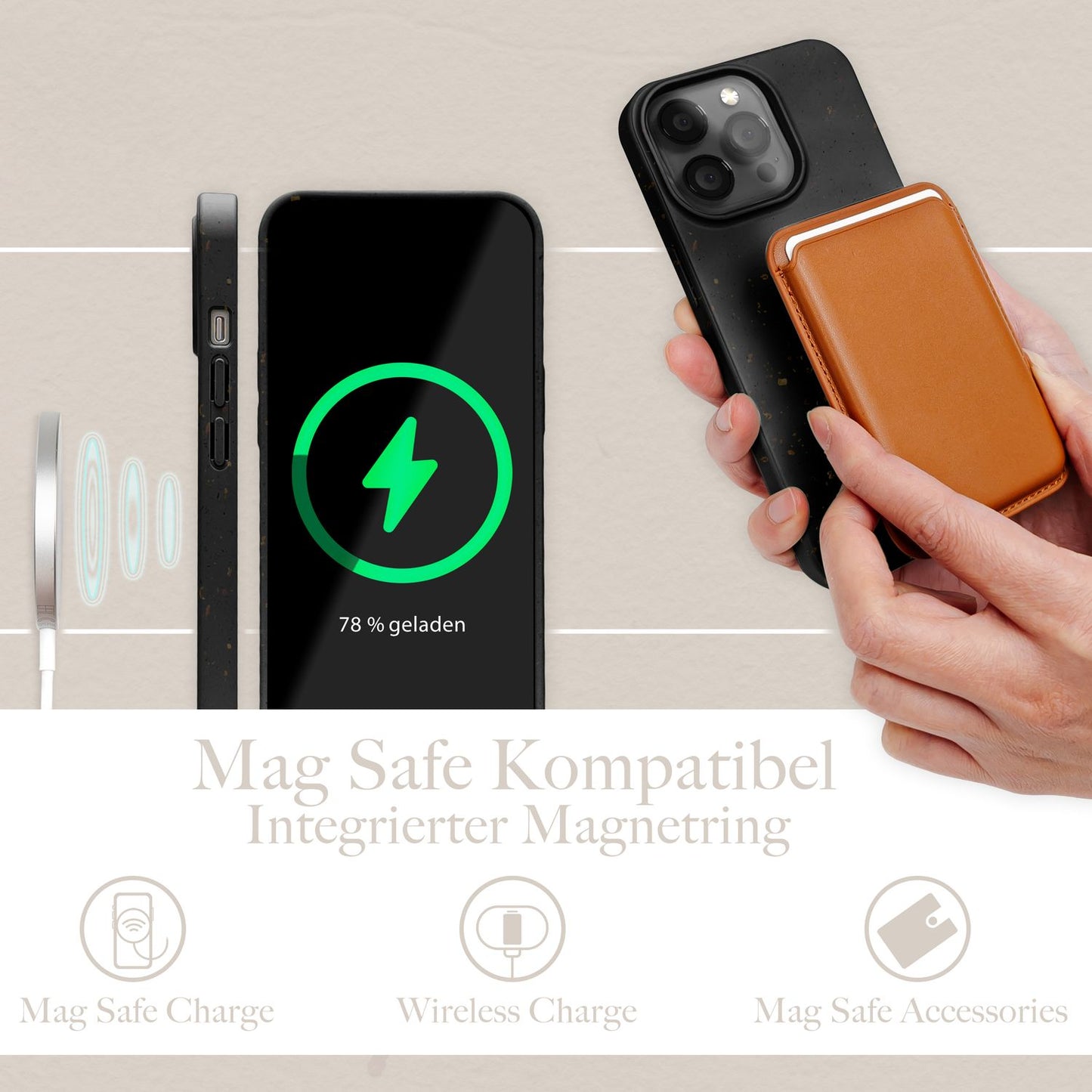 Bio case with MagSafe for iPhone 14 Pro Max, sustainable eco-case bio cover