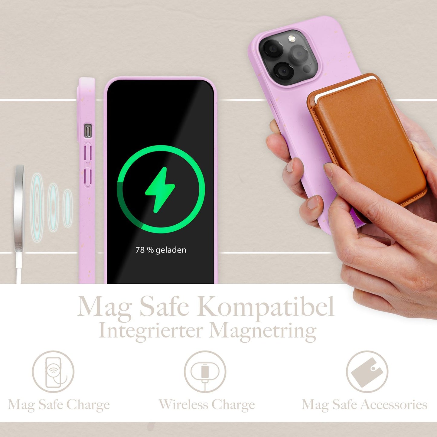 Bio case with MagSafe for iPhone 14 Pro Max, sustainable eco-case bio cover