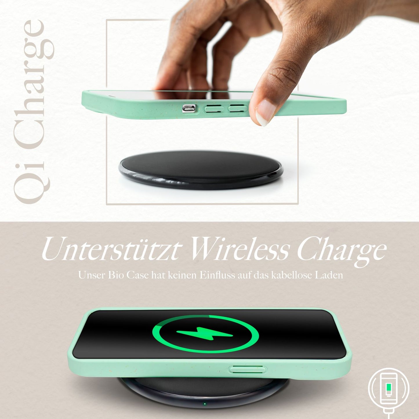 Lífrænt hulstur fyrir iPhone 14 Pro, sjálfbært vistvænt hulstur, umhverfisvænt náttúrulegt hulstur