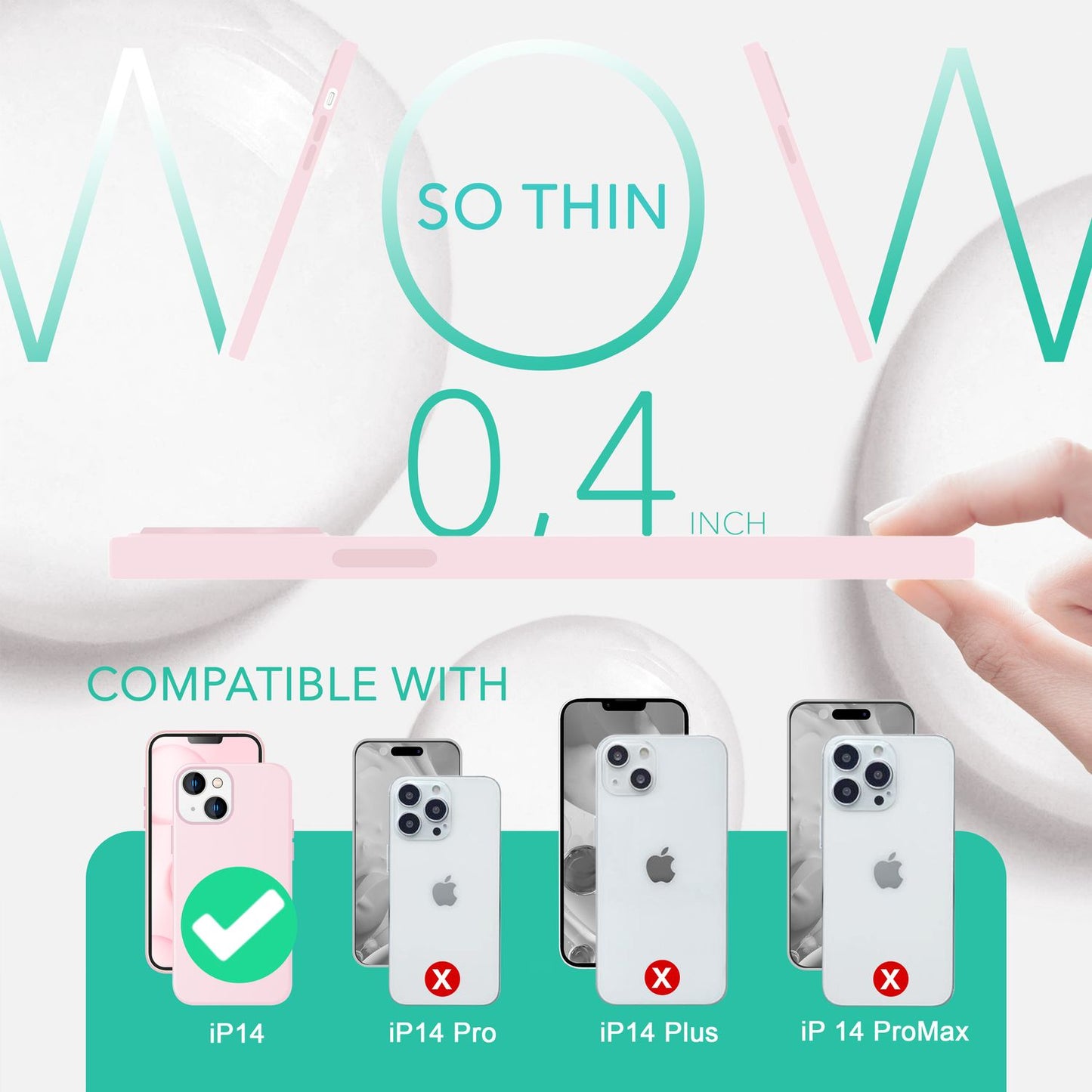 MagSafe Hülle mit 2x Schutz Glas für iPhone 14, Easy Clean Silikon Handy Cover