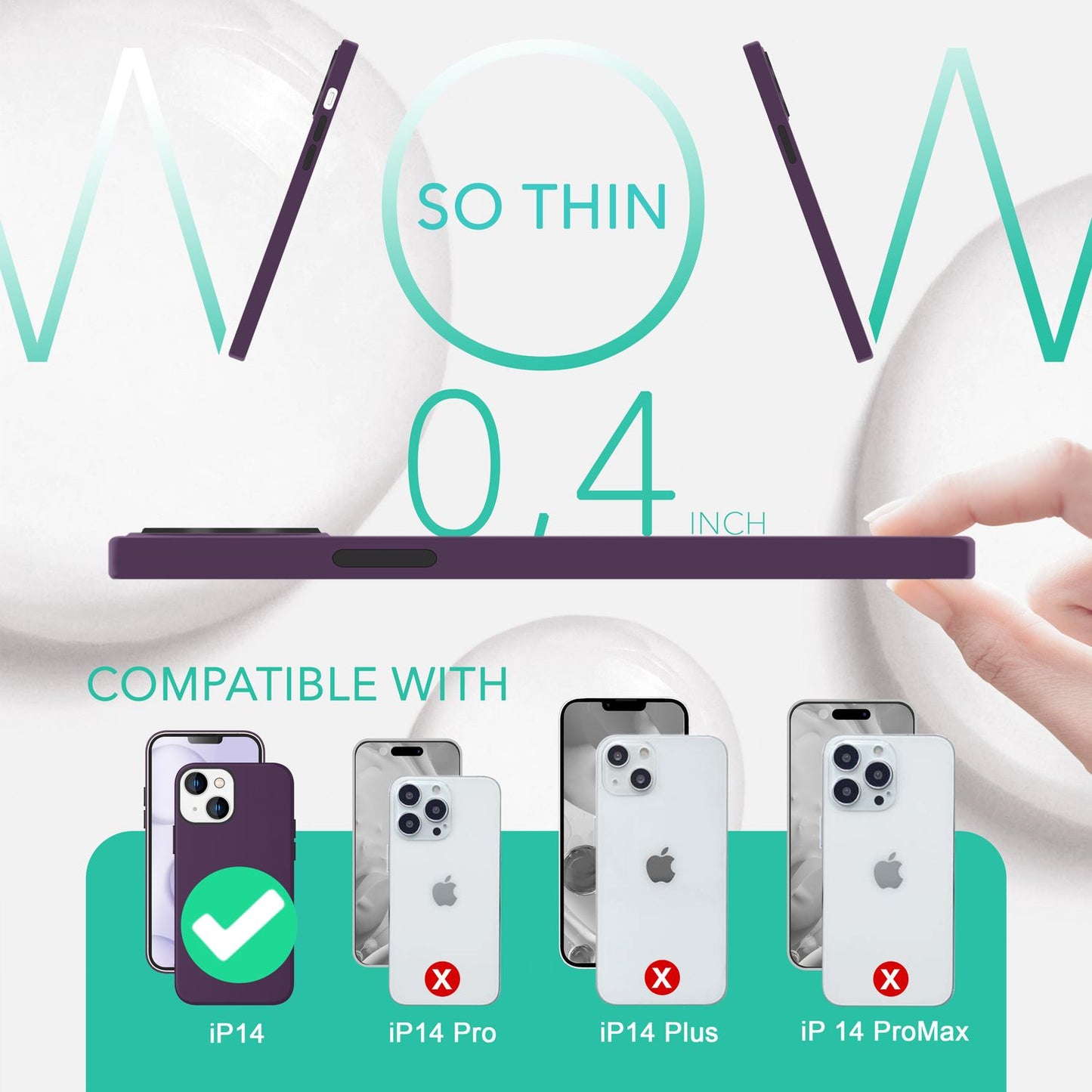 MagSafe Hülle mit 2x Schutz Glas für iPhone 14, Easy Clean Silikon Handy Cover