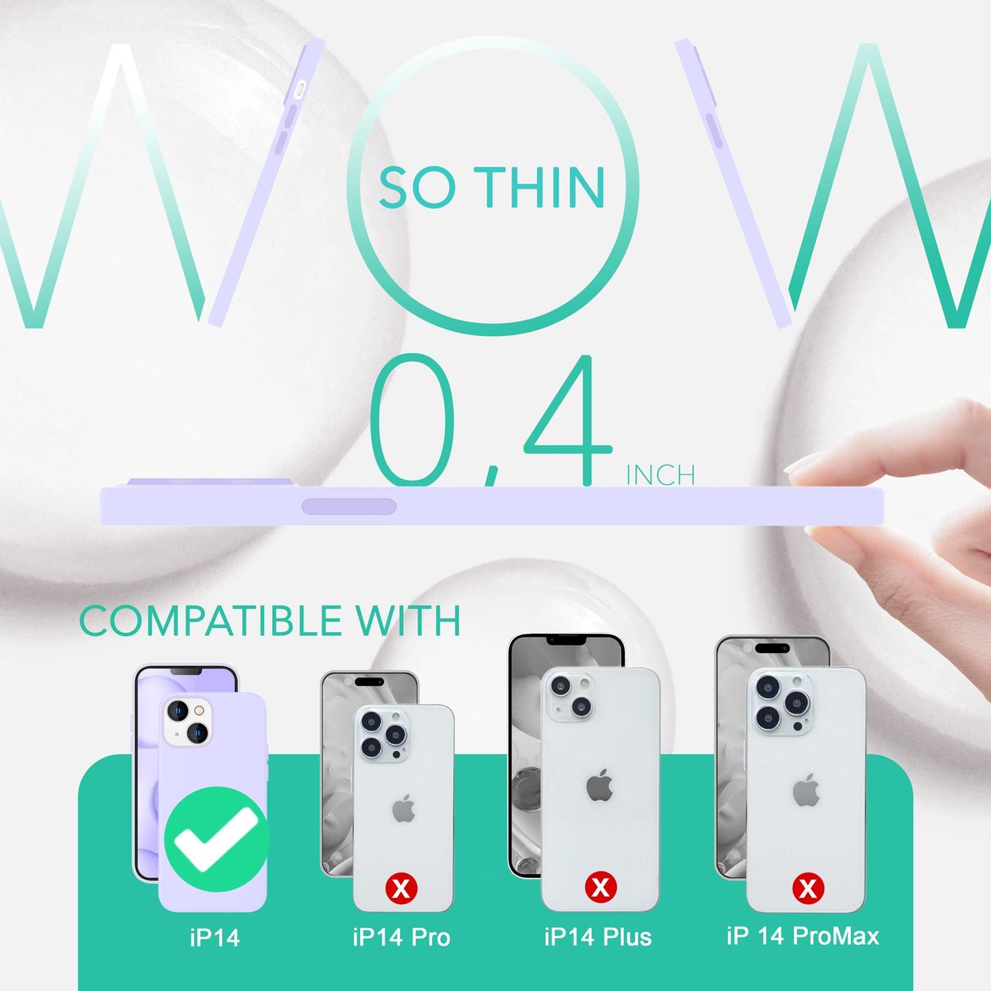 MagSafe Hülle mit 2x Schutz Glas für iPhone 14, Easy Clean Silikon Handy Cover