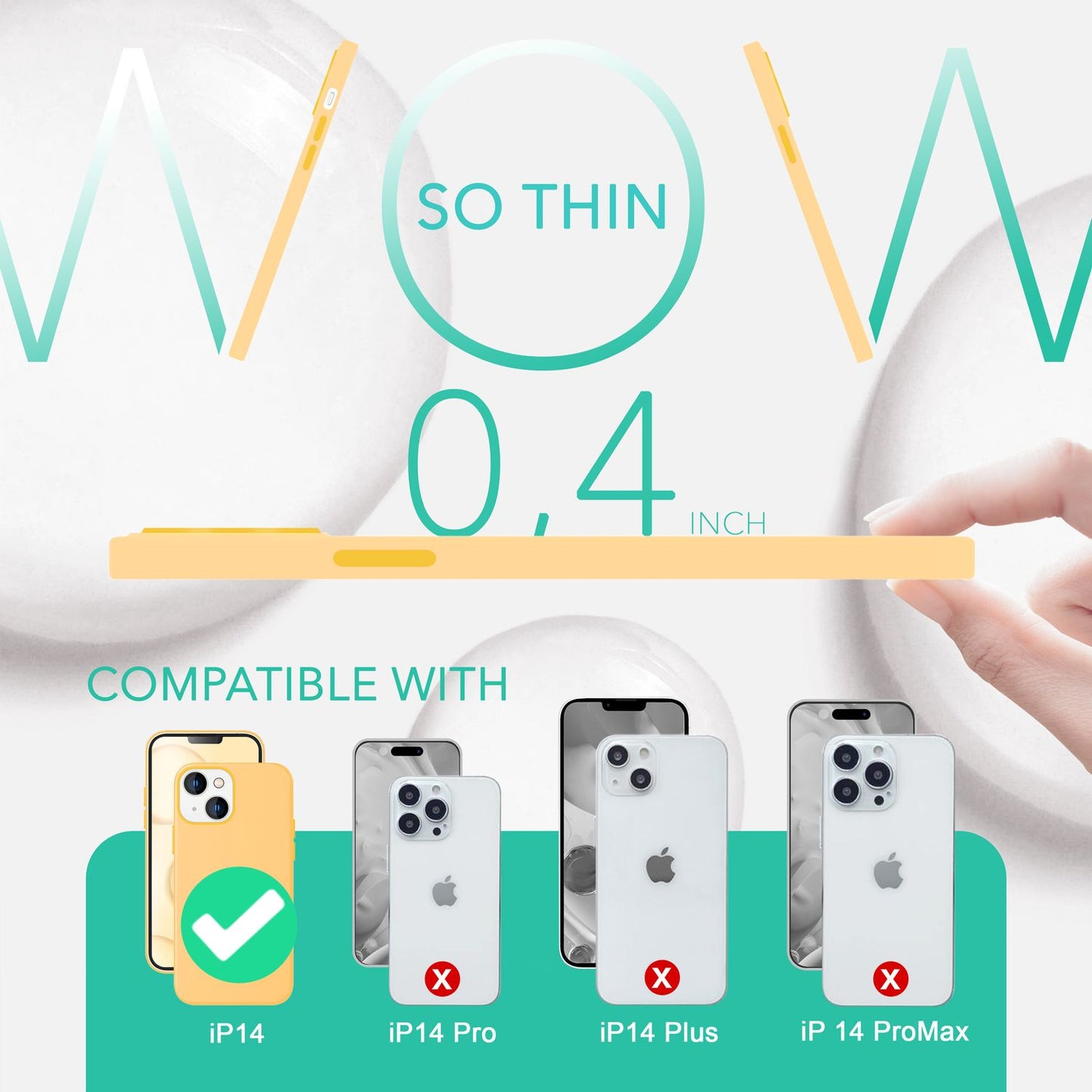 MagSafe Hülle mit 2x Schutz Glas für iPhone 14, Easy Clean Silikon Handy Cover