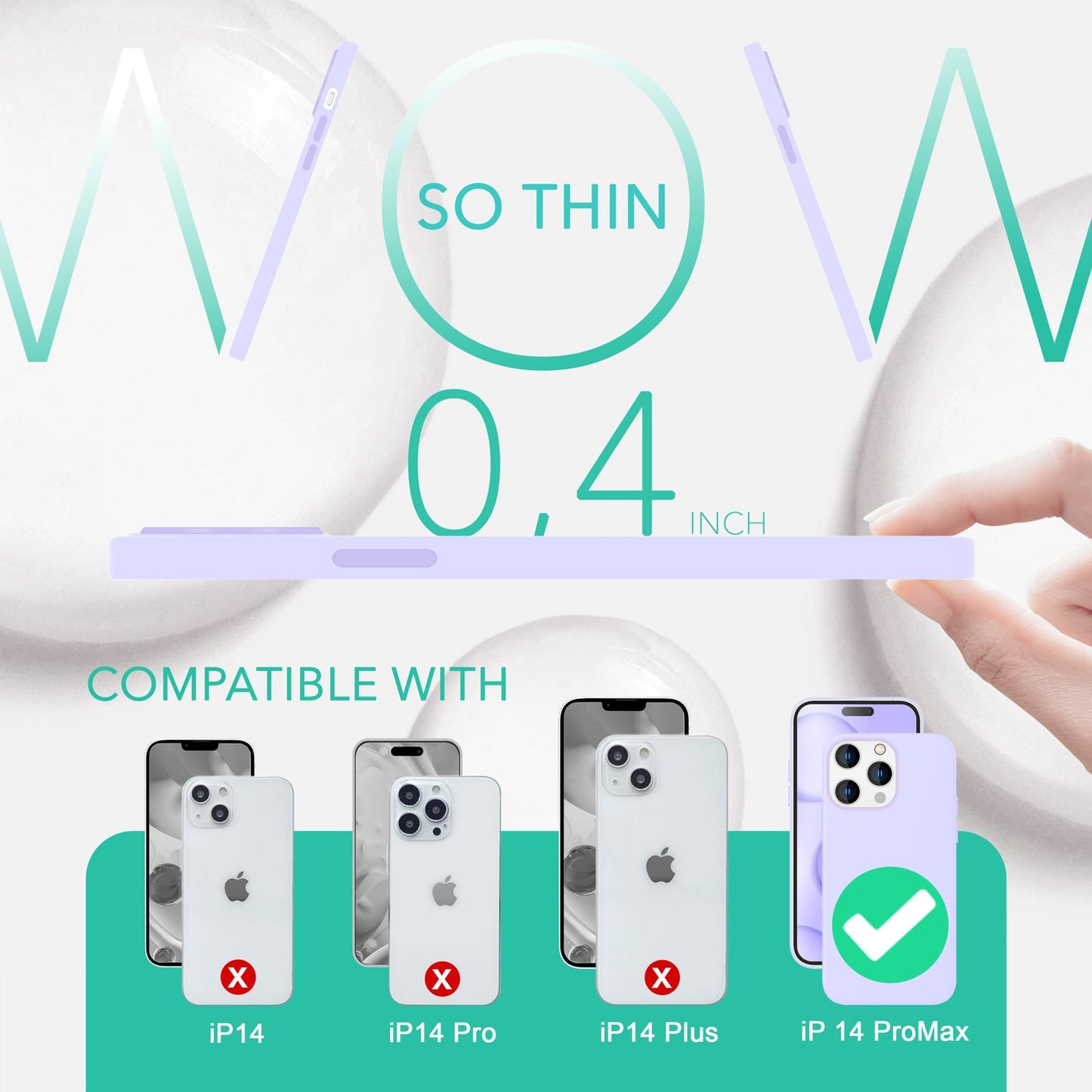 MagSafe hulstur með tvöföldu verndargleri fyrir iPhone 14 Pro Max, auðvelt að þrífa sílikonhulstur