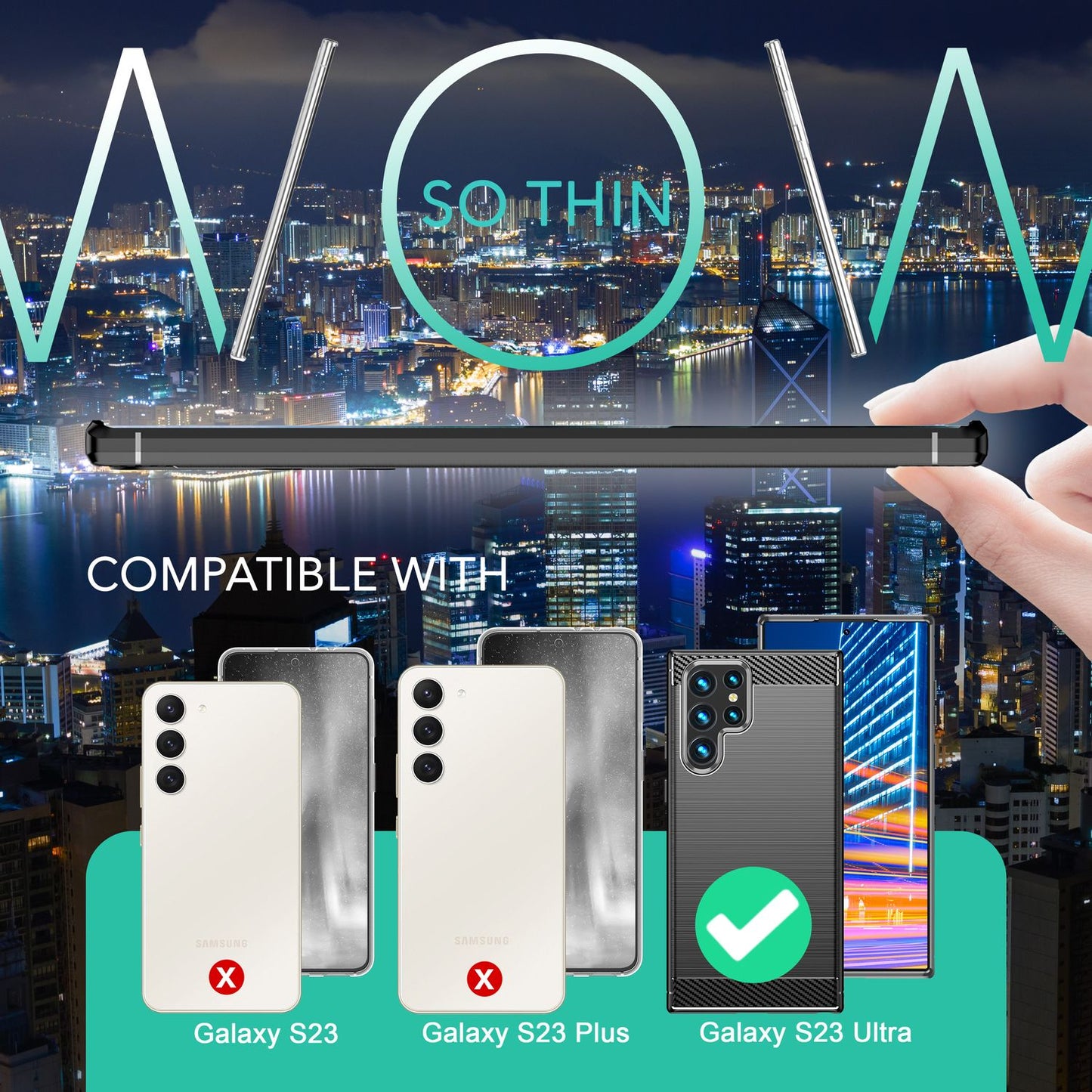 Kolefnisútlitshlíf fyrir Samsung Galaxy S23 Ultra, tvöfaldur skjávörn og myndavélarvörn