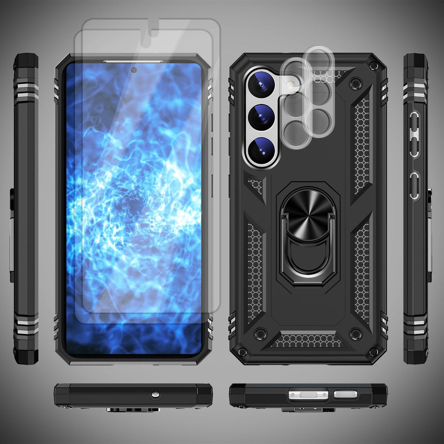 Herhringhulstur fyrir Samsung Galaxy S23 Plus, skjá-/myndavélarvörn