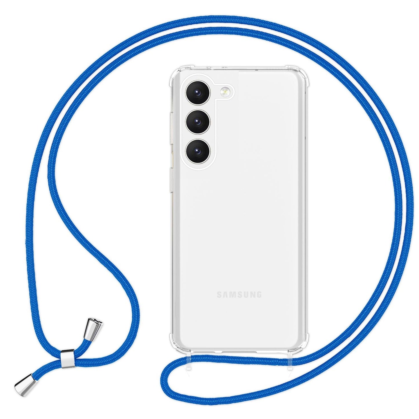 Gegnsætt hulstur með keðju fyrir Samsung Galaxy S23 Plus