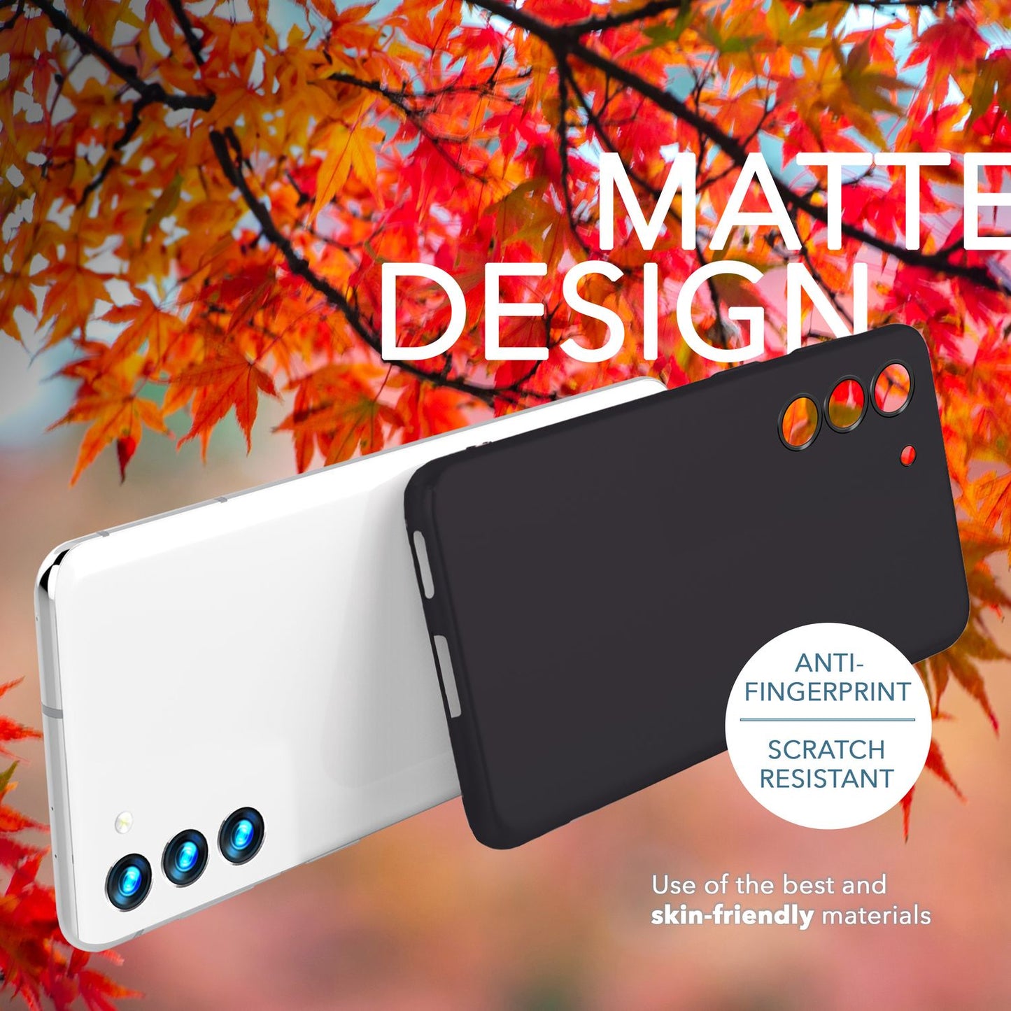 Matte 0.3mm Thin Phone Case for Samsung Galaxy S23 Plus, 2x Screen Protectors