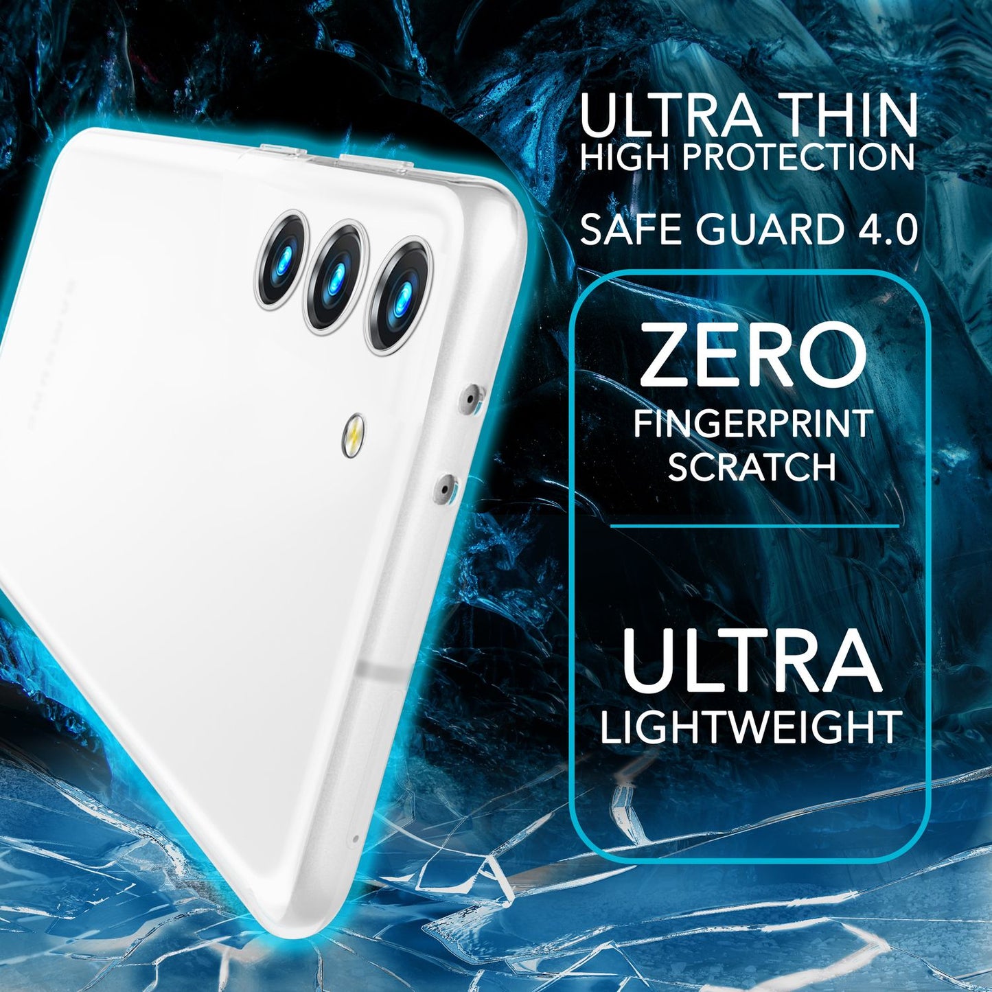 Matte 0.3mm Thin Phone Case for Samsung Galaxy S23 Plus, 2x Screen Protectors